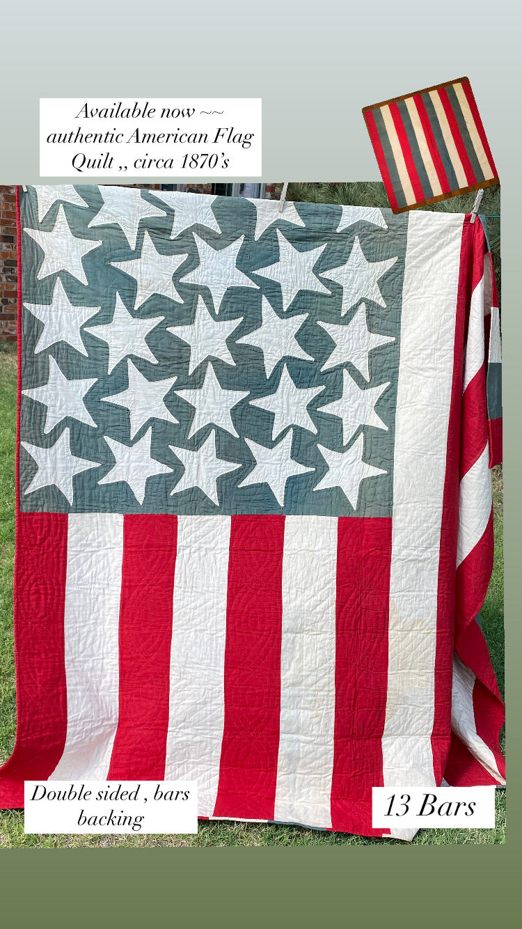 American Flag Quilt Stars and Bars