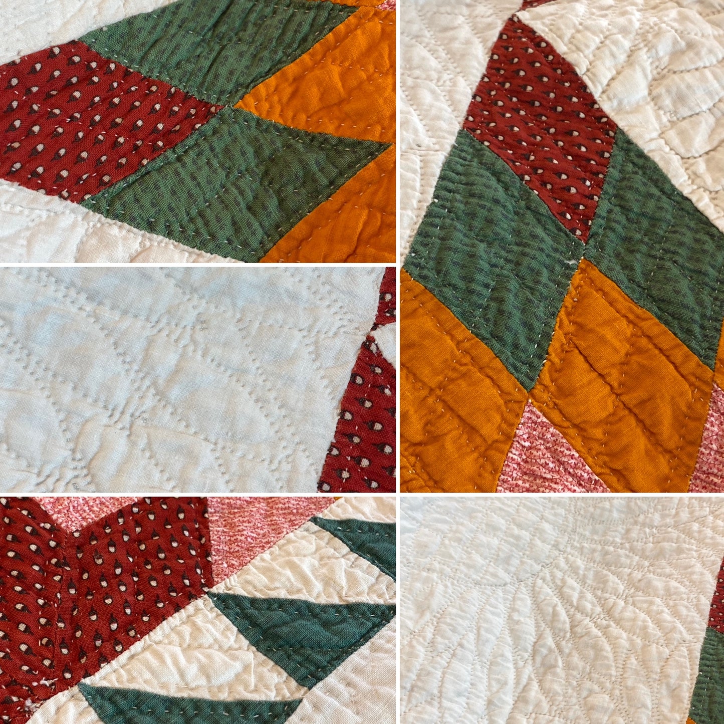 Touching 8 Point Stars Quilt with Sawtooth Border