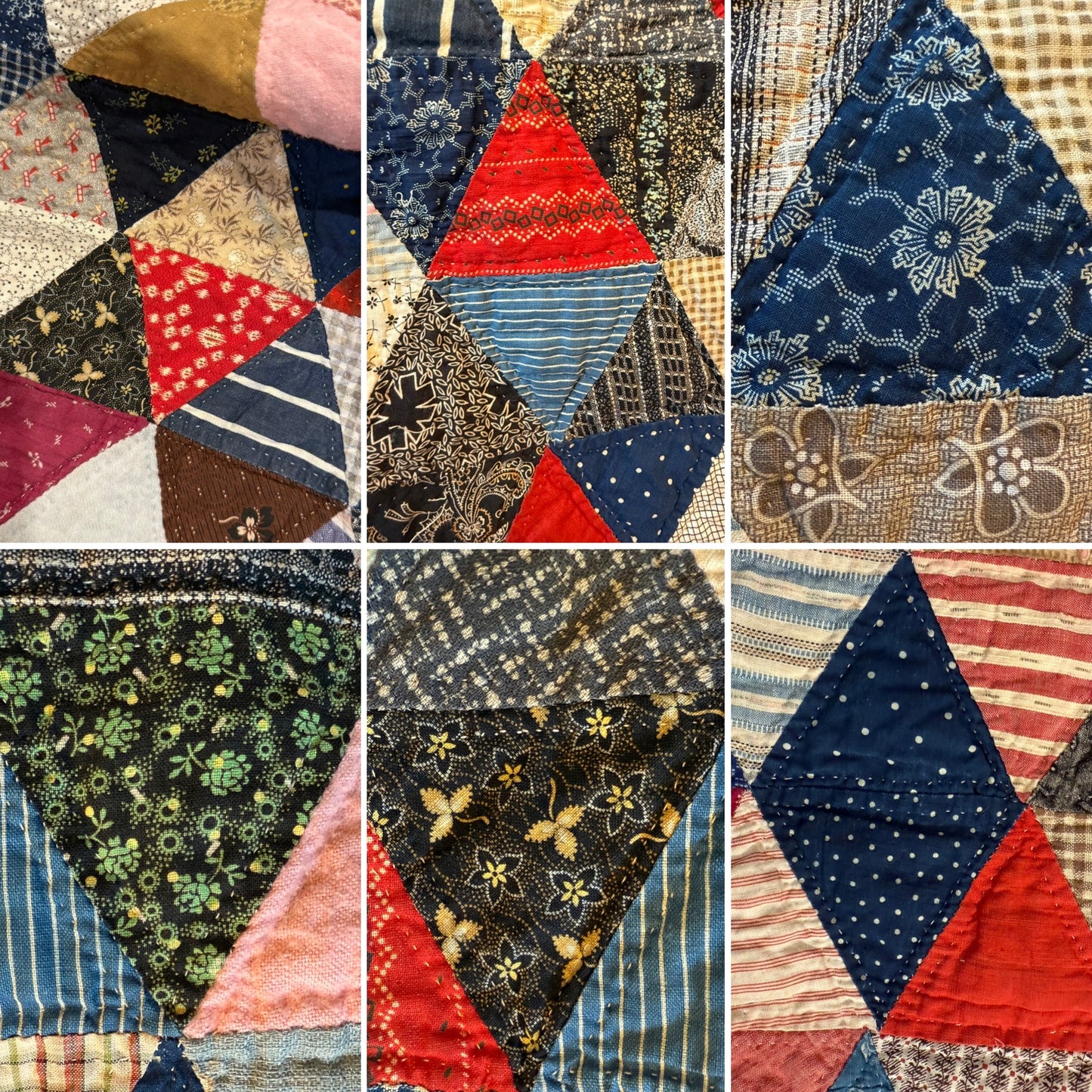 Scrappy One Patch Triangles Quilt