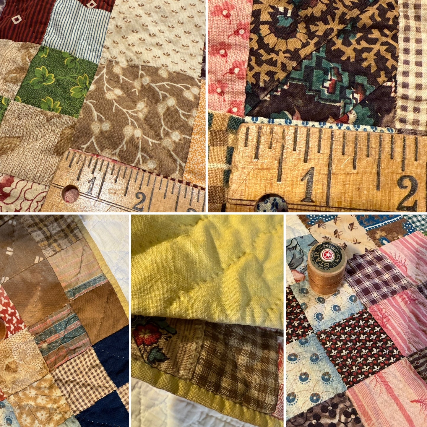 Scrappy Medallion Patchwork Fabrics Crib Quilt