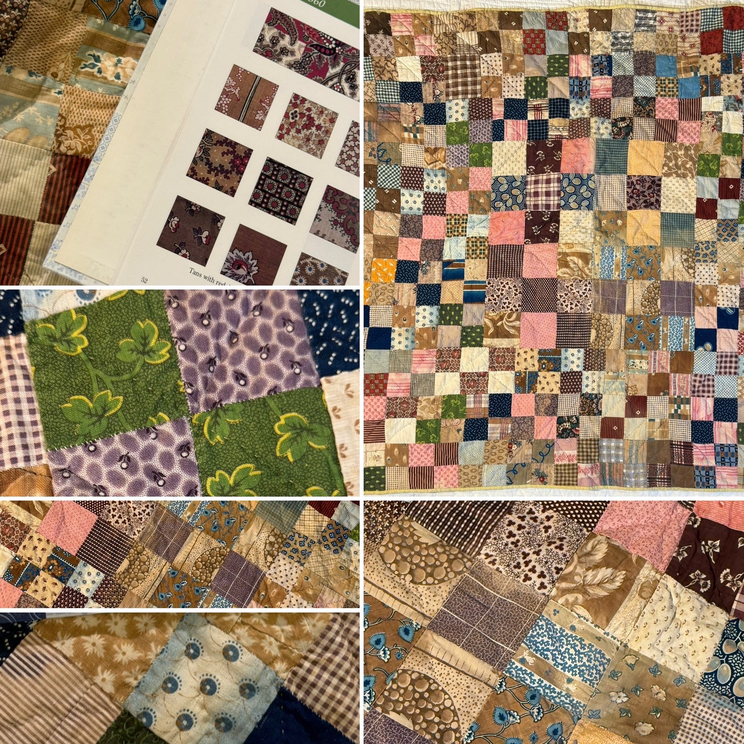 Scrappy Medallion Patchwork Fabrics Crib Quilt