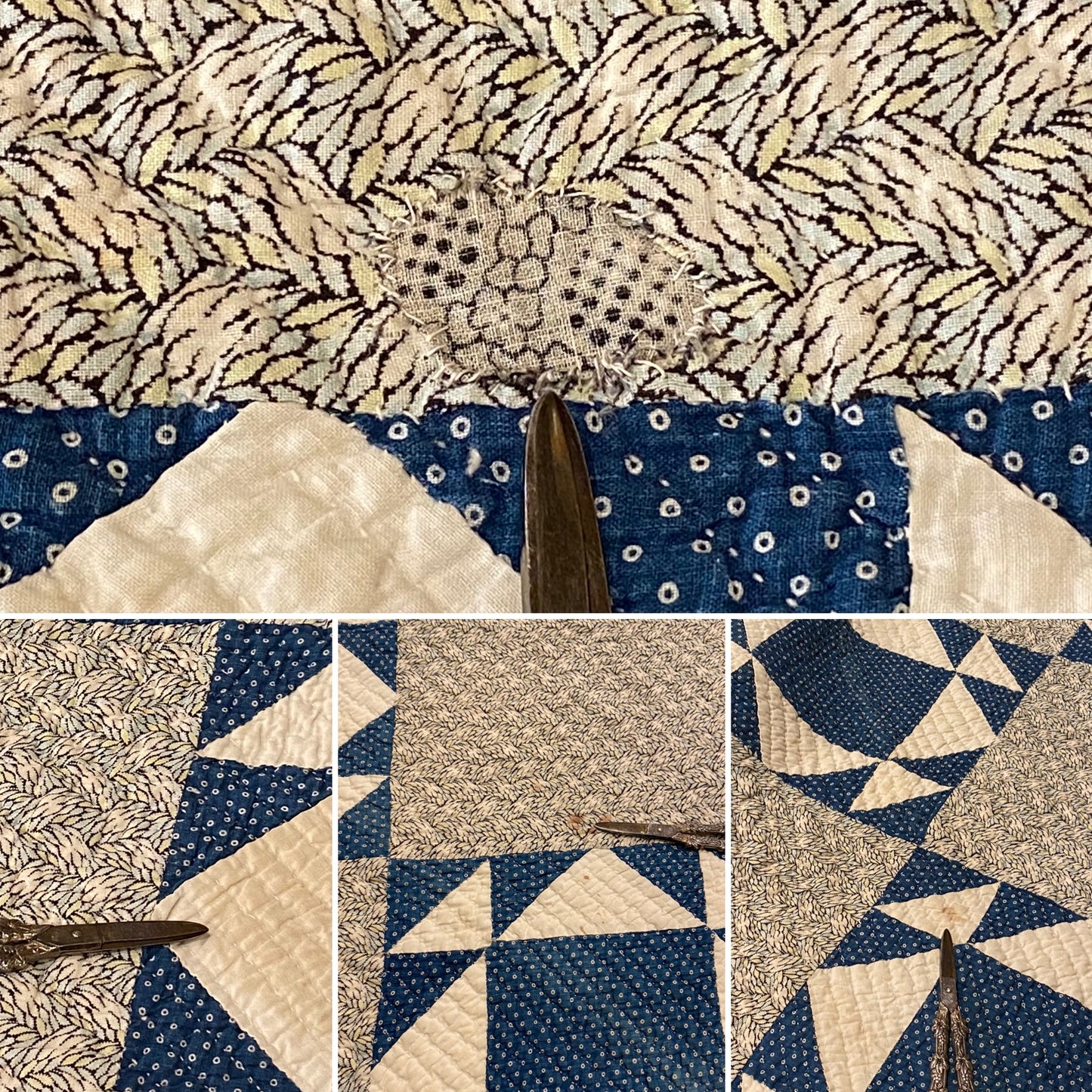 Blues Grandmother’s Favorite Quilt
