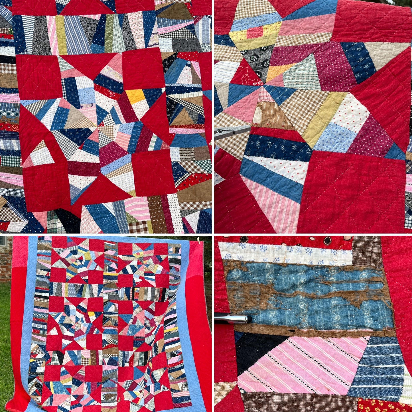 String Stars with String Sashing Quilt