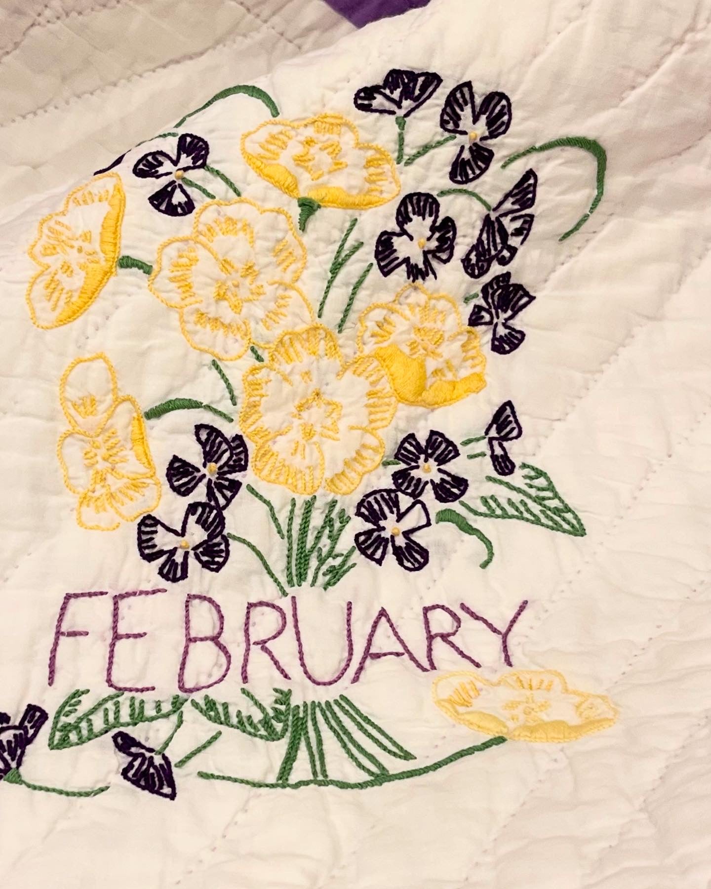 Months and Flowers of the Year Quilt