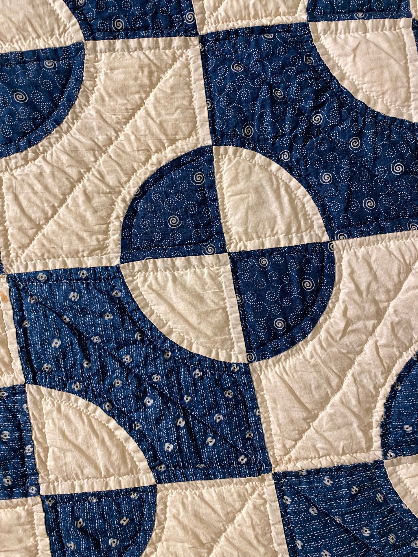 Steeplechase Blue and White Quilt