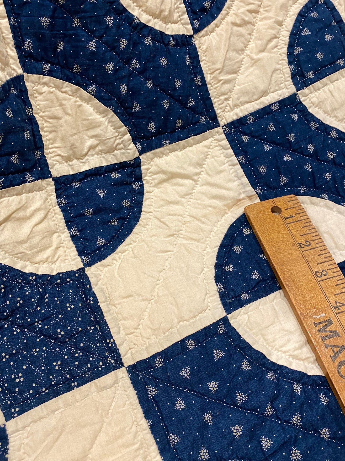 Steeplechase Blue and White Quilt