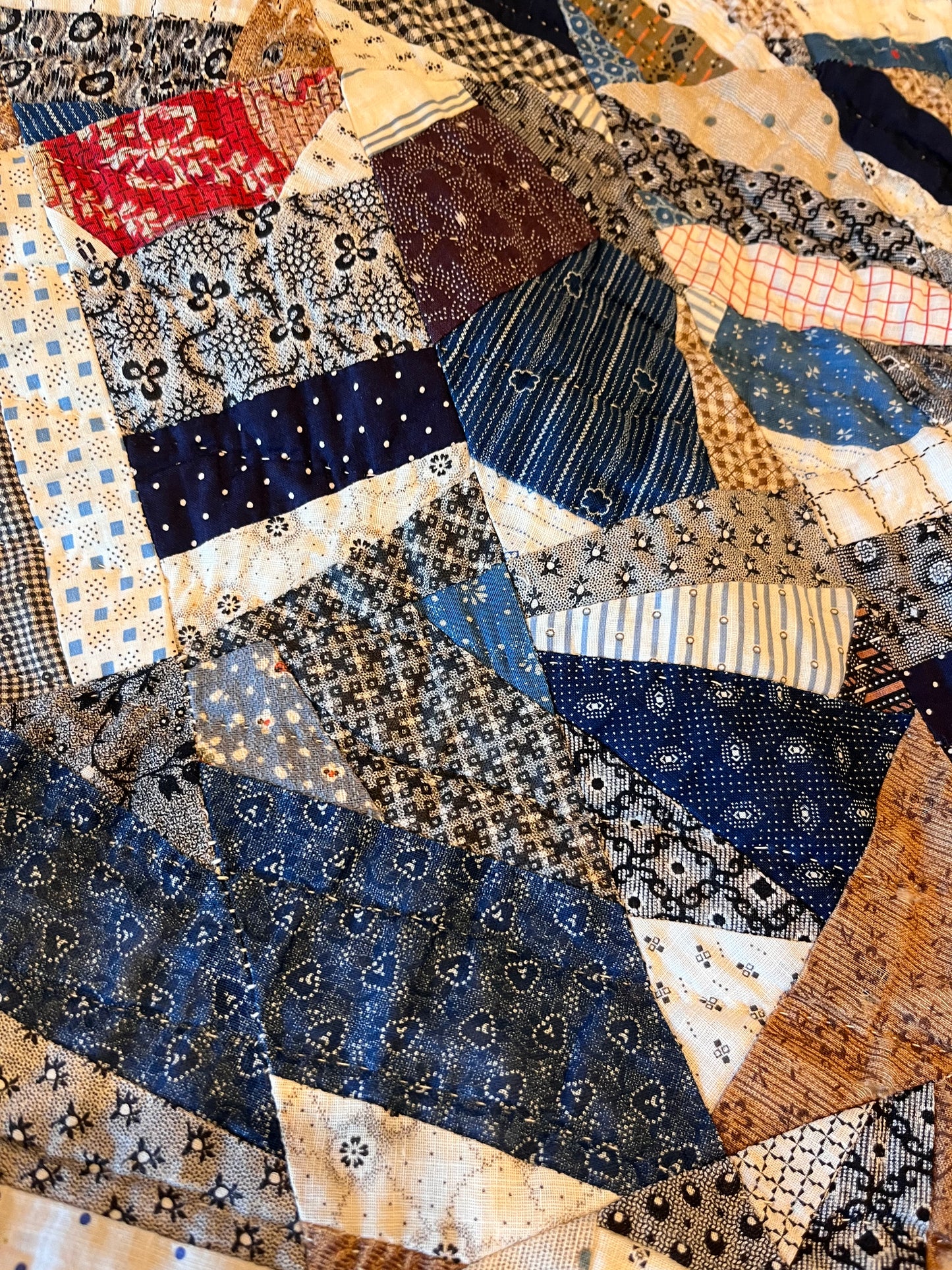 Scrappy Abstract Confetti Cotton Crazy Quilt