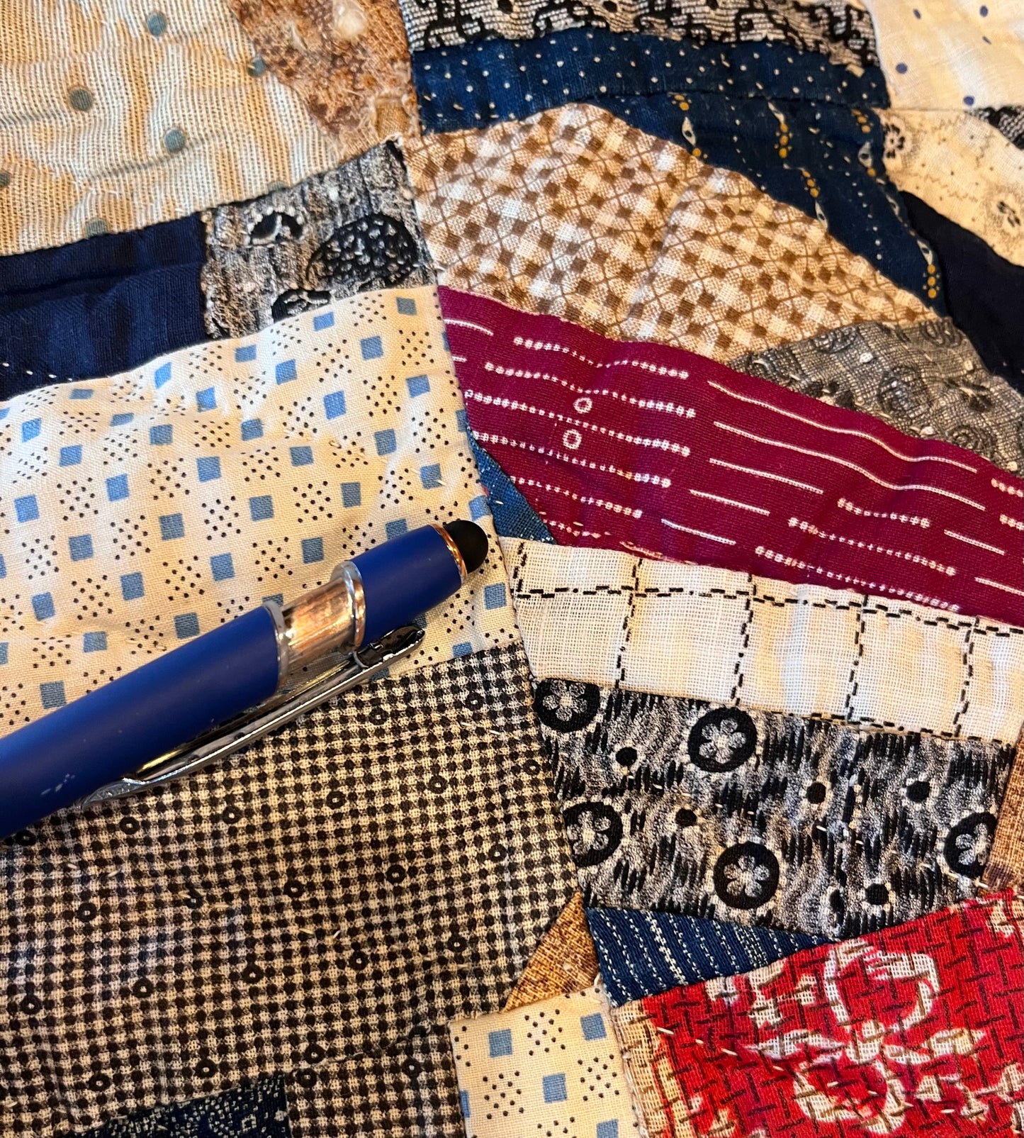 Scrappy Abstract Confetti Cotton Crazy Quilt