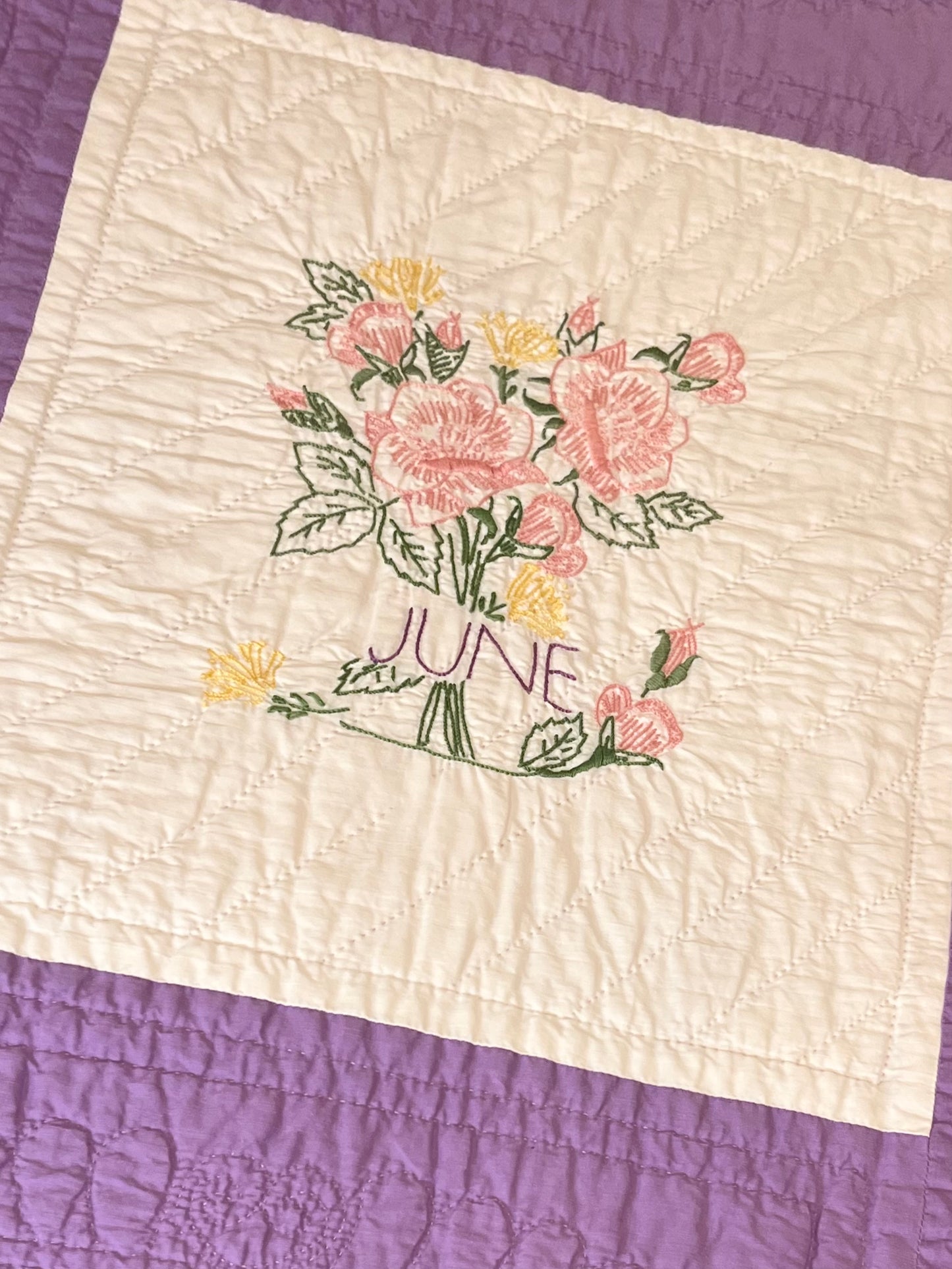 Months and Flowers of the Year Quilt