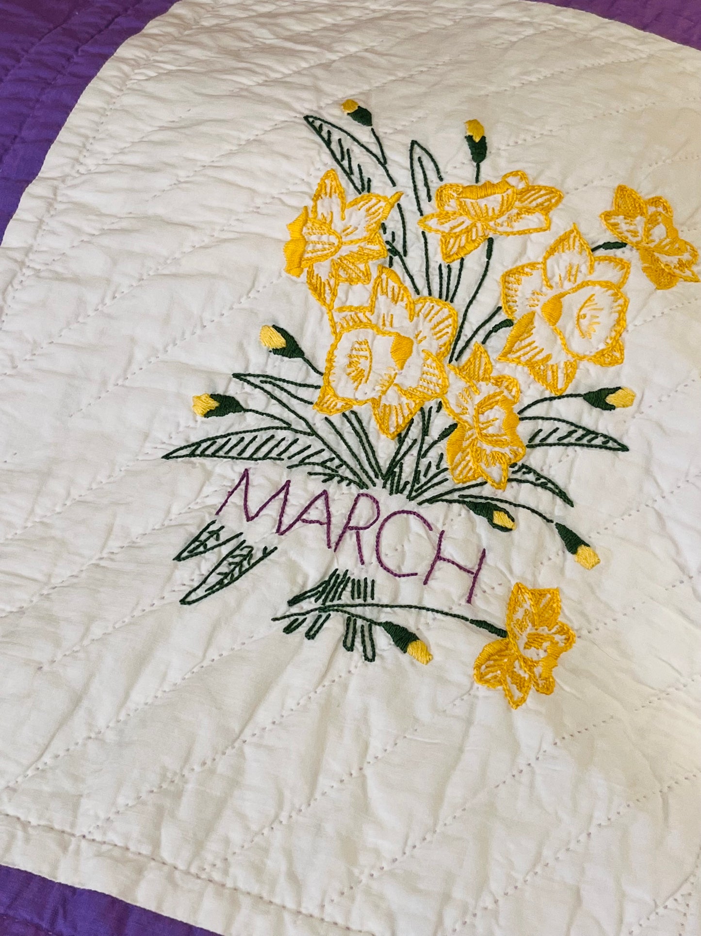 Months and Flowers of the Year Quilt
