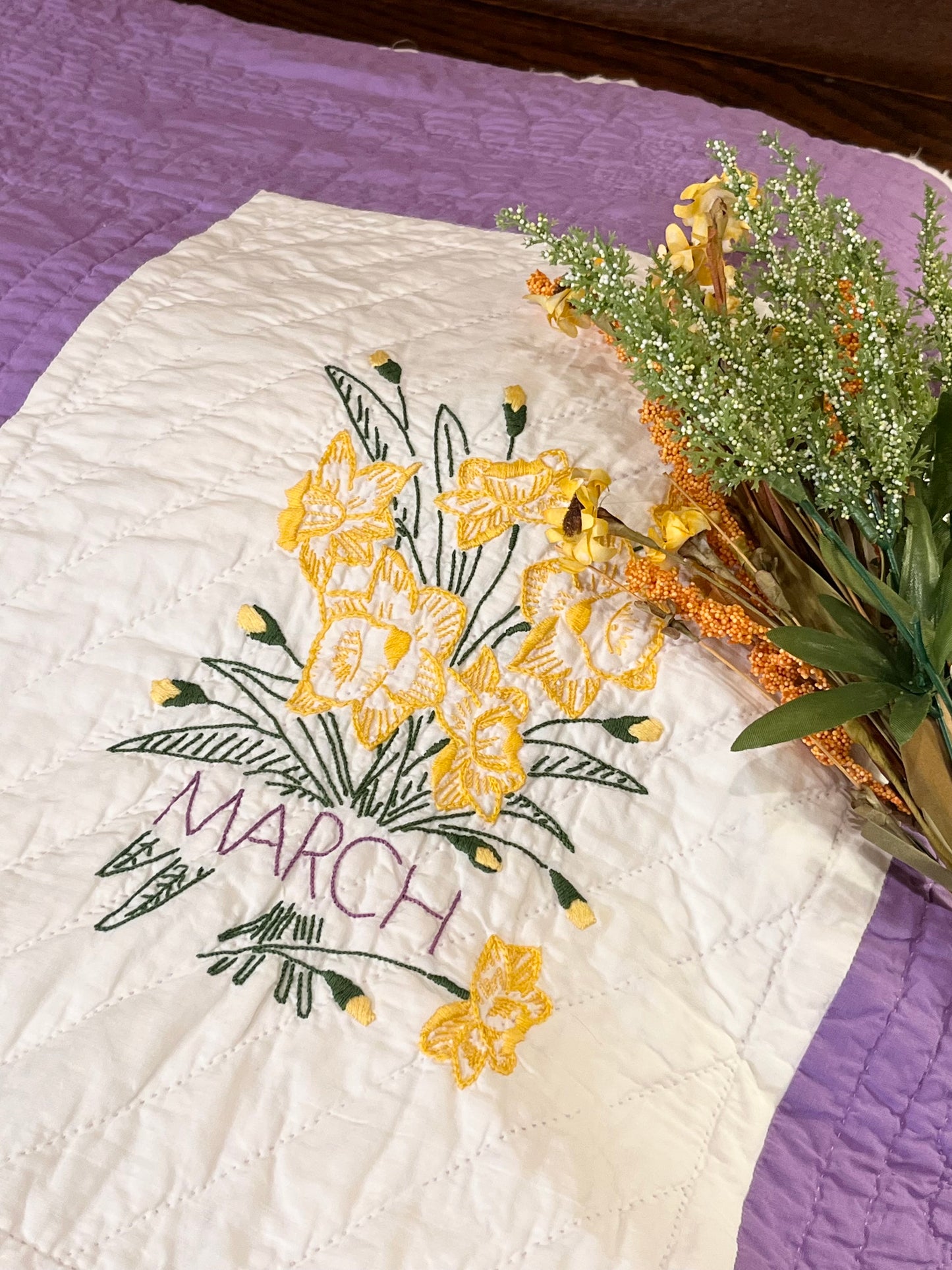 Months and Flowers of the Year Quilt
