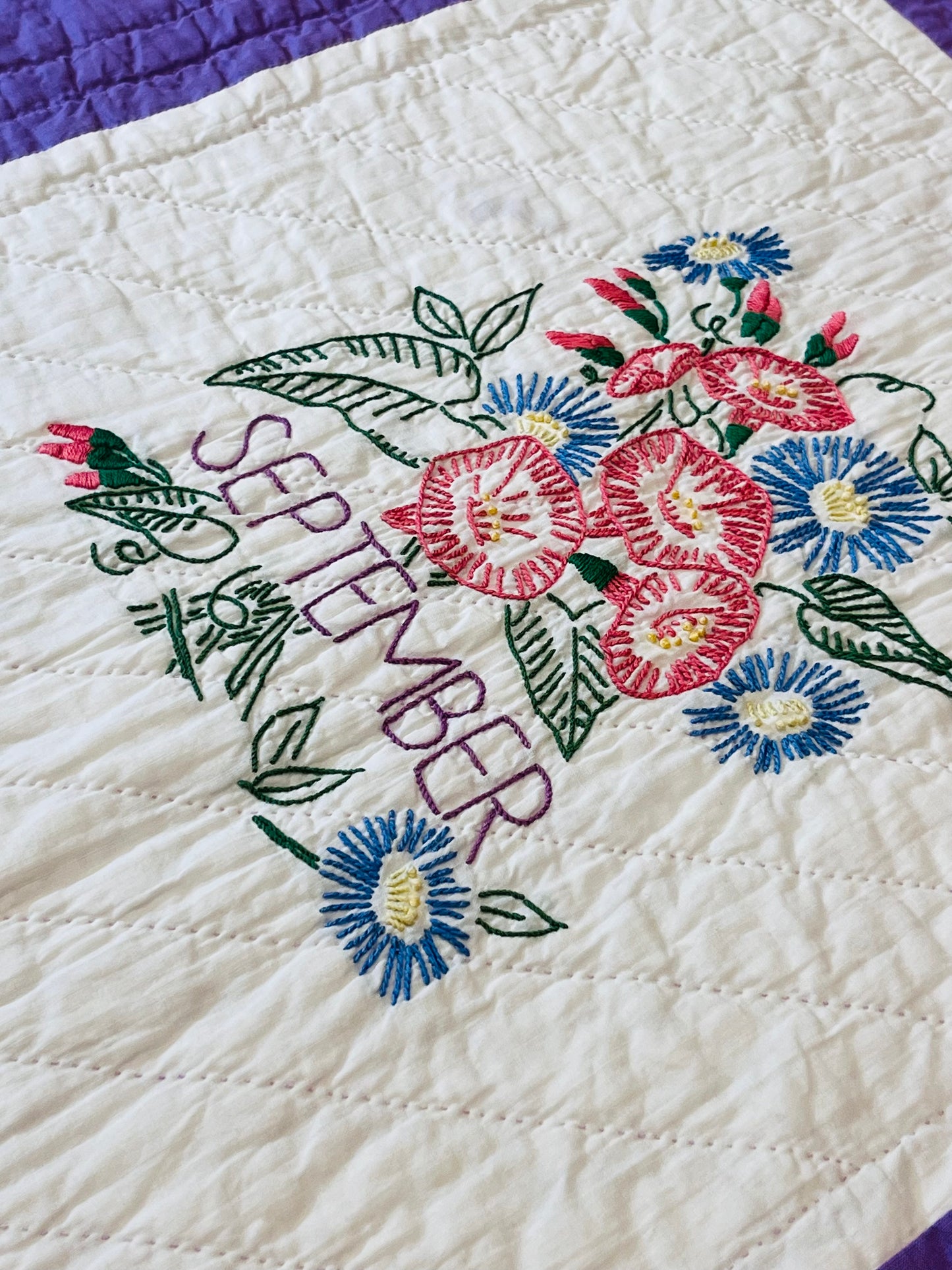 Months and Flowers of the Year Quilt