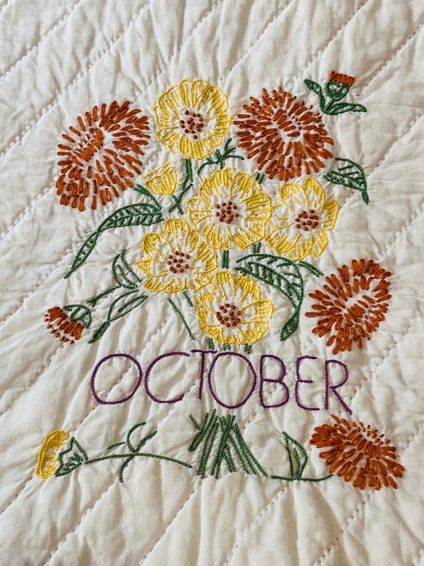 Months and Flowers of the Year Quilt