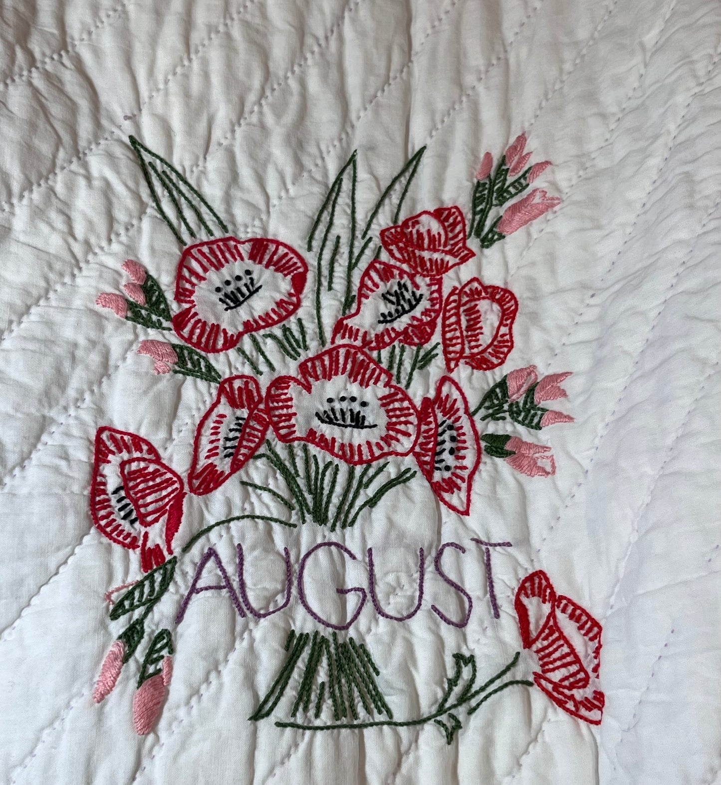 Months and Flowers of the Year Quilt