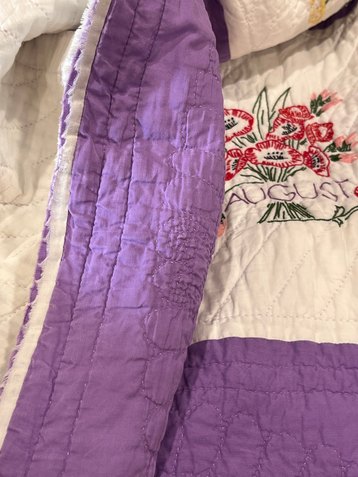 Months and Flowers of the Year Quilt