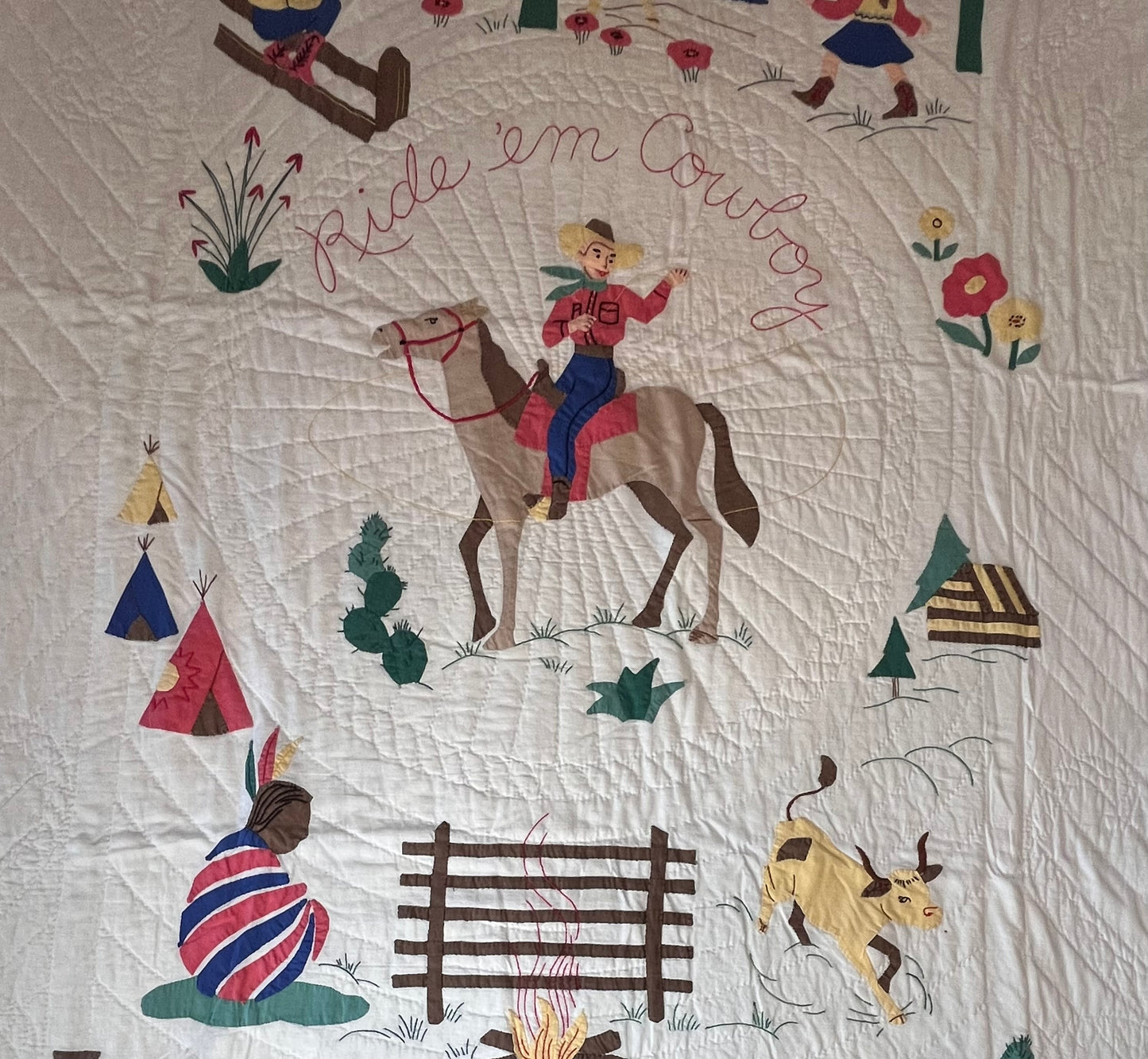Ride ‘em Cowboy 1950’s Western Quilt