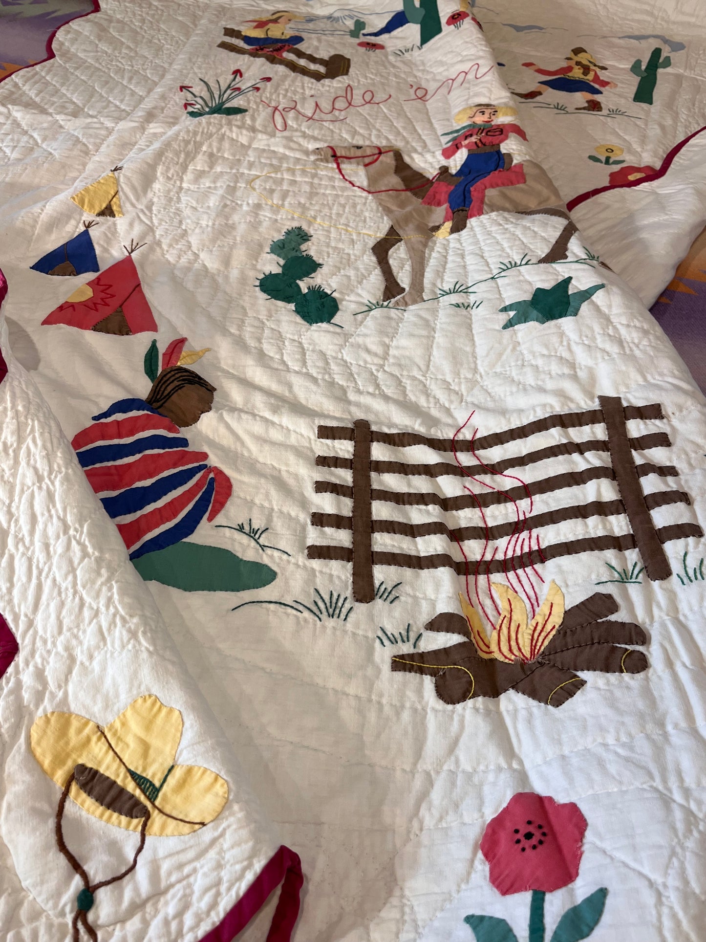 Ride ‘em Cowboy 1950’s Western Quilt