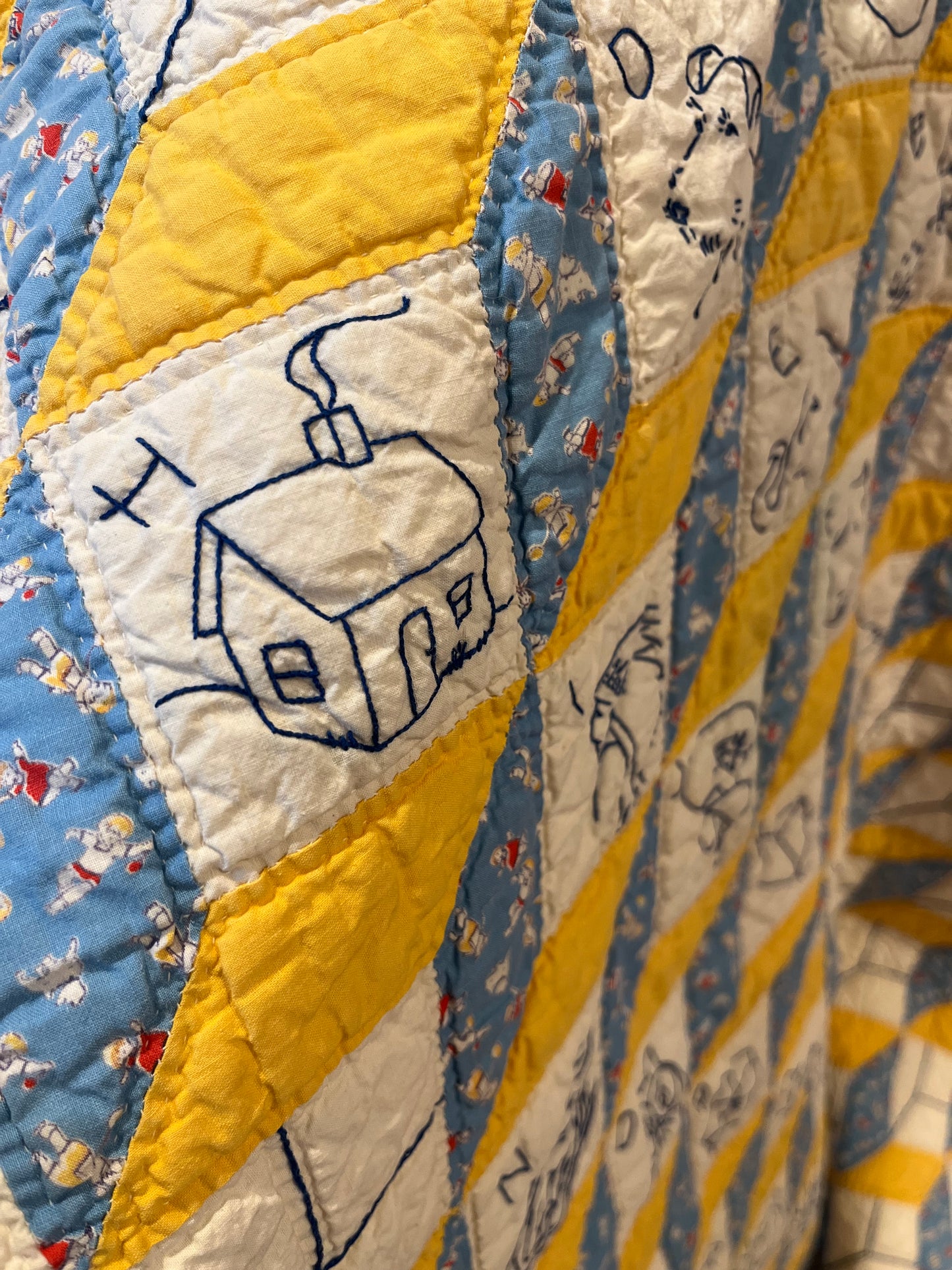 Tumbling Blocks Alphabet Quilt