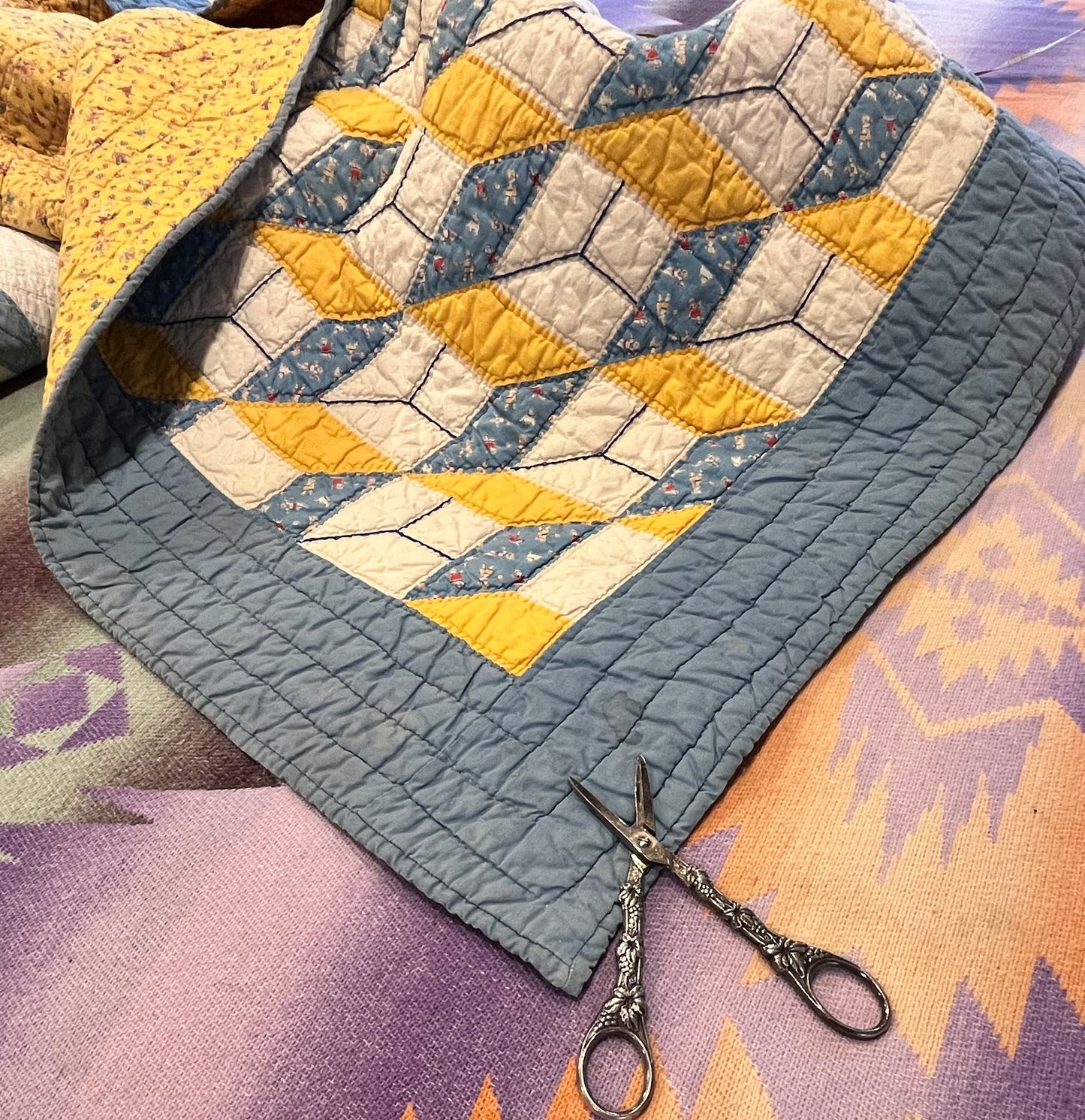 Tumbling Blocks Alphabet Quilt