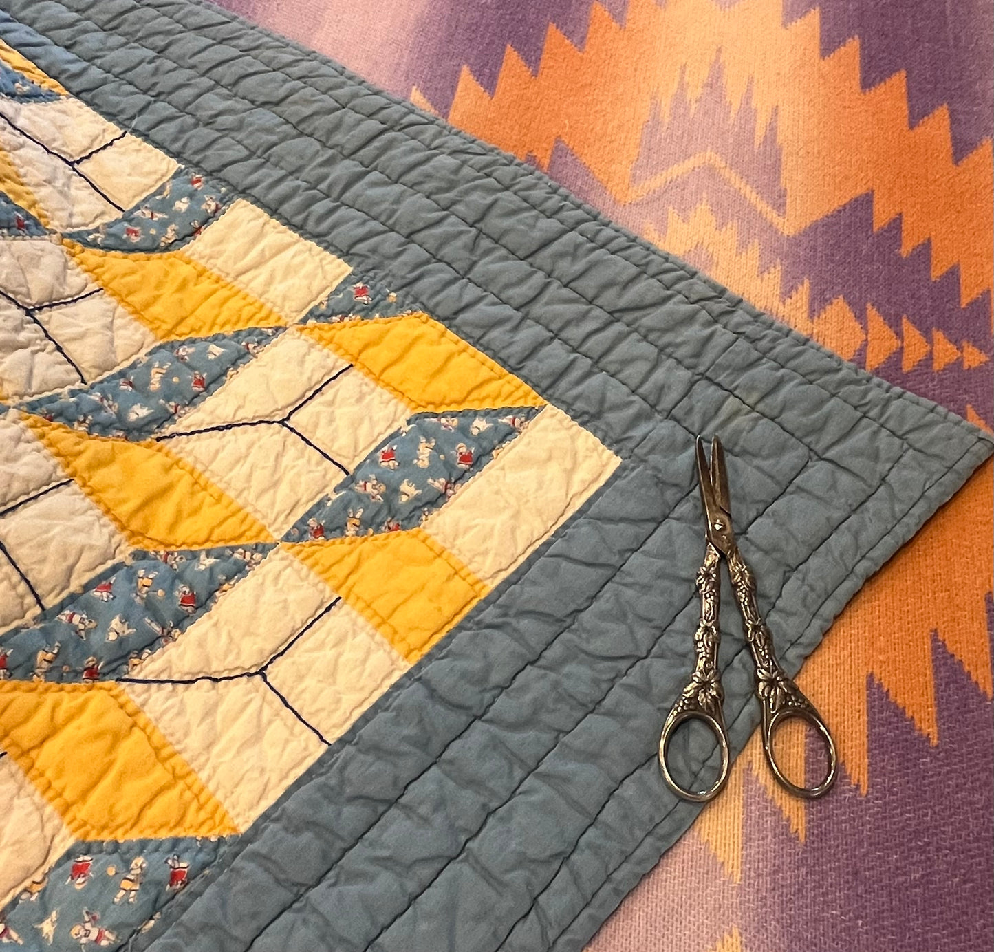 Tumbling Blocks Alphabet Quilt