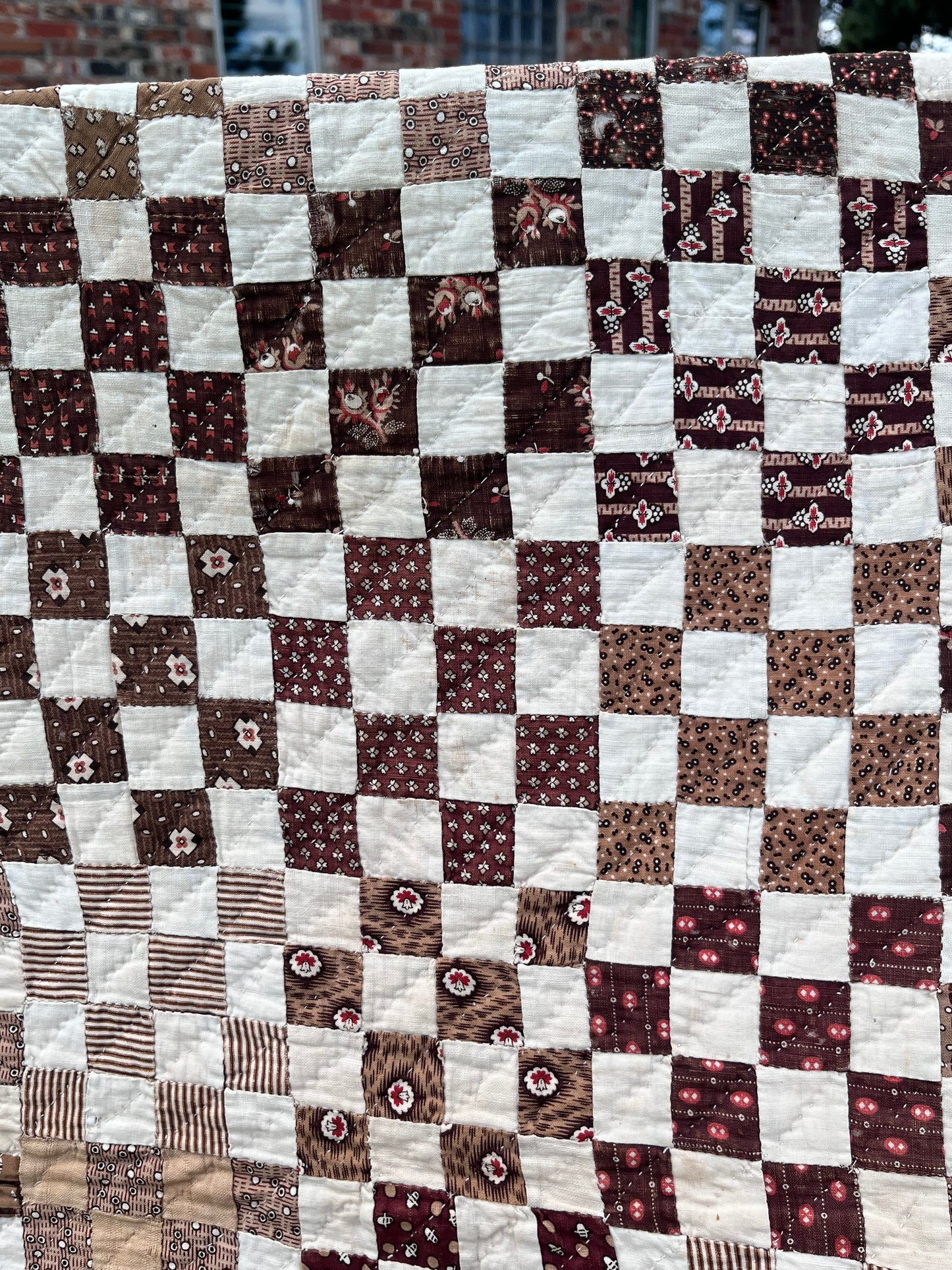 Early Postage Stamp One Patch Quilt