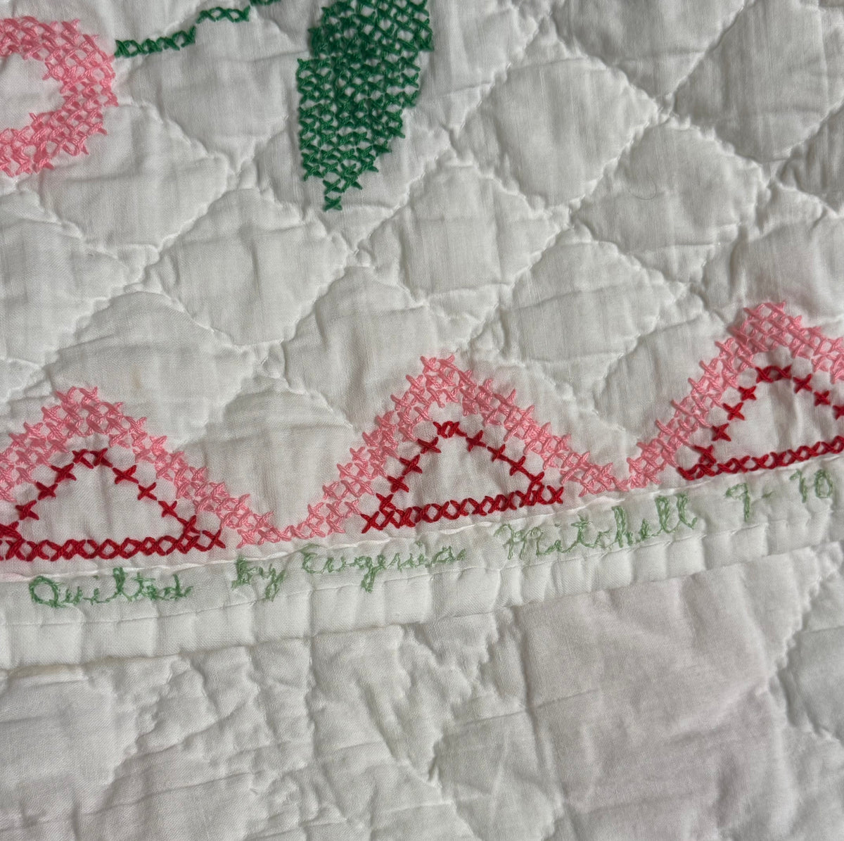 Baltimore Brides Vintage Quilt- Dated 1982 with makers name