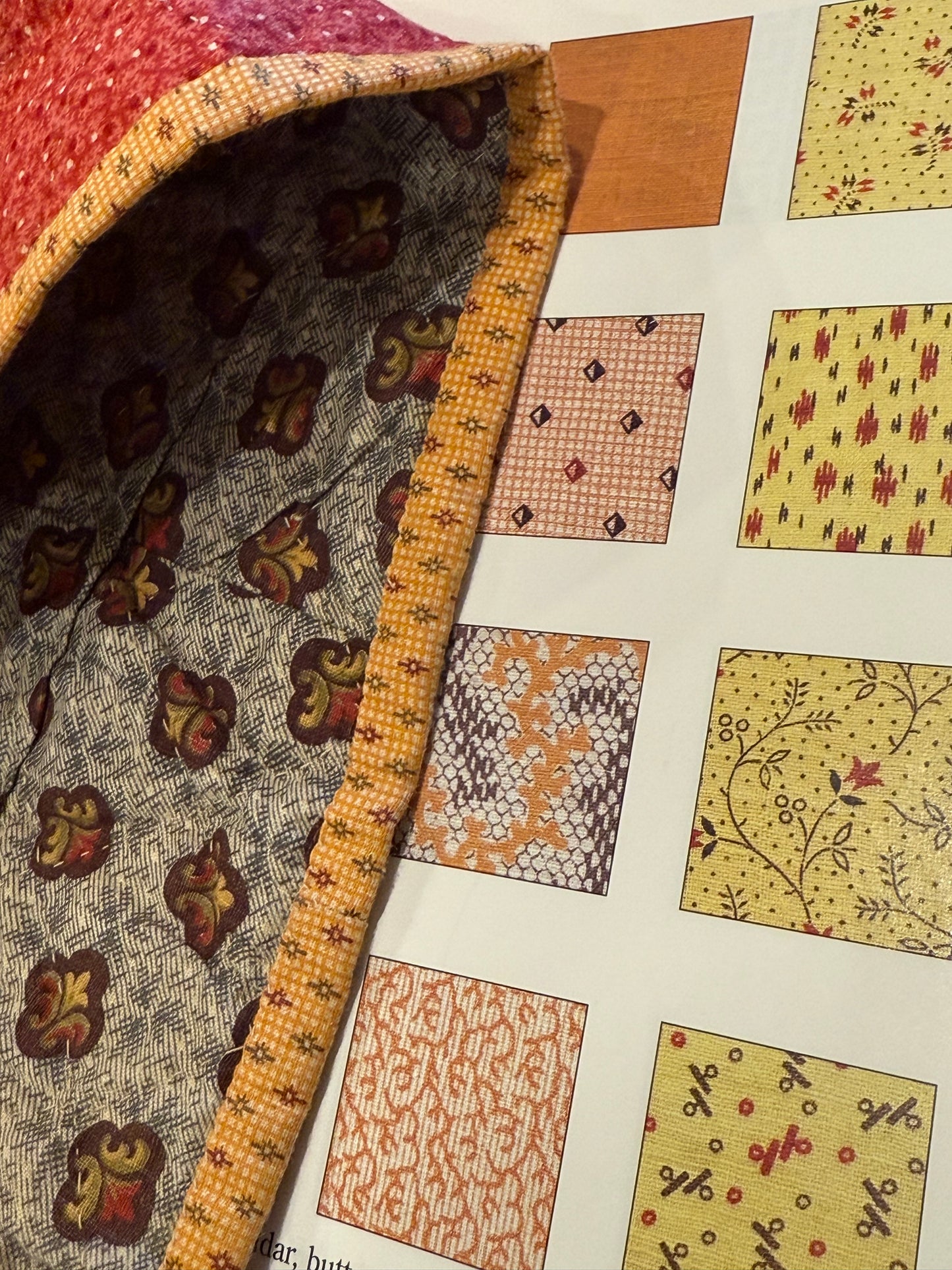 Outstanding Half Square Triangles 4 Block Early Quilt with Zig Zag Border