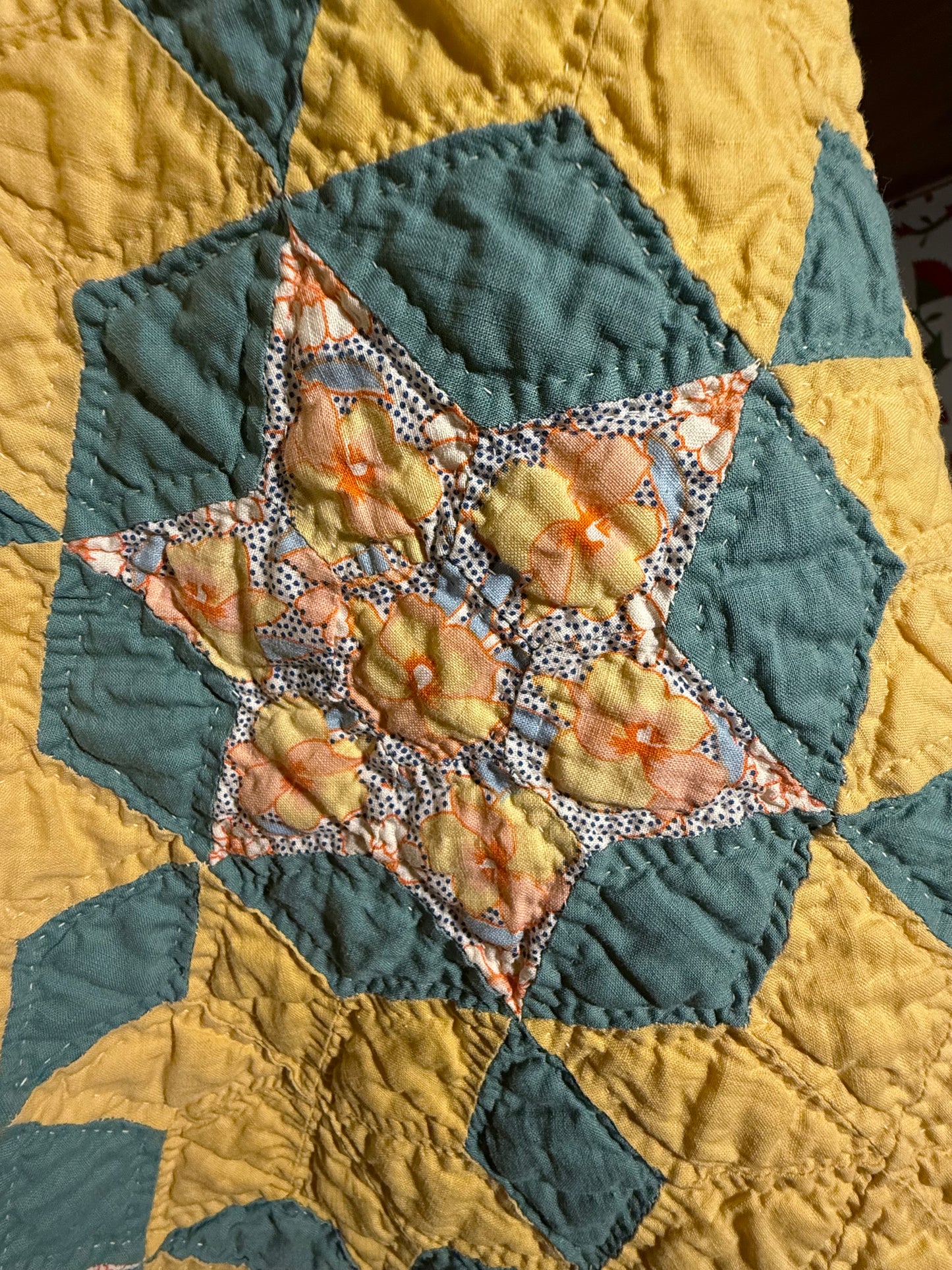 Small Scale Hexagonal 6 Point Stars Quilt