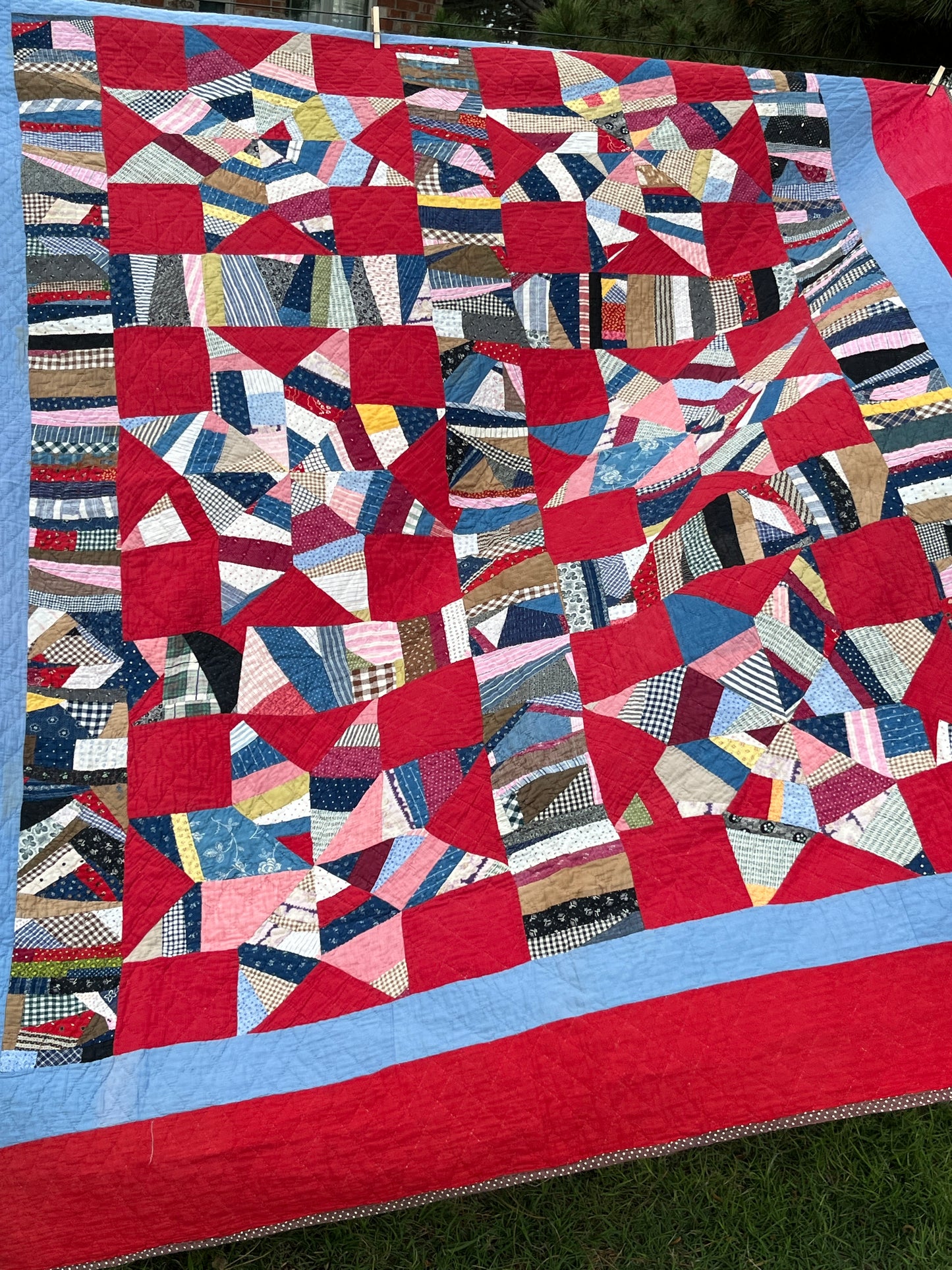 String Stars with String Sashing Quilt