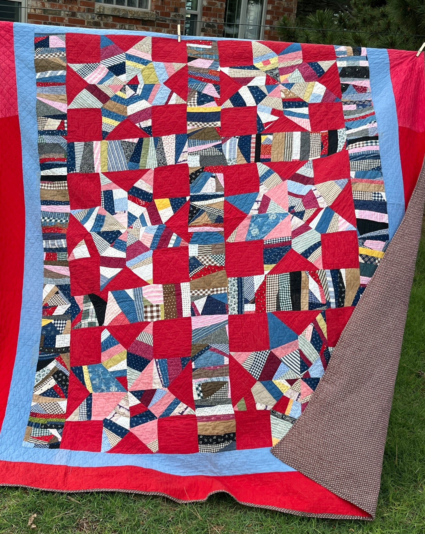 String Stars with String Sashing Quilt
