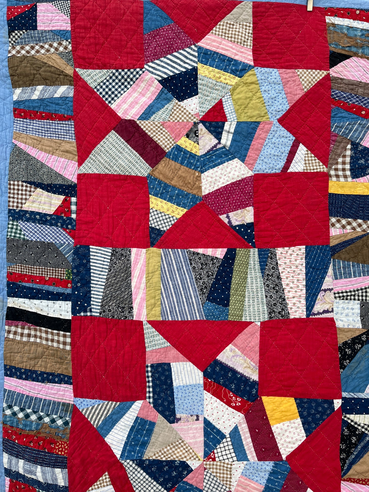 String Stars with String Sashing Quilt