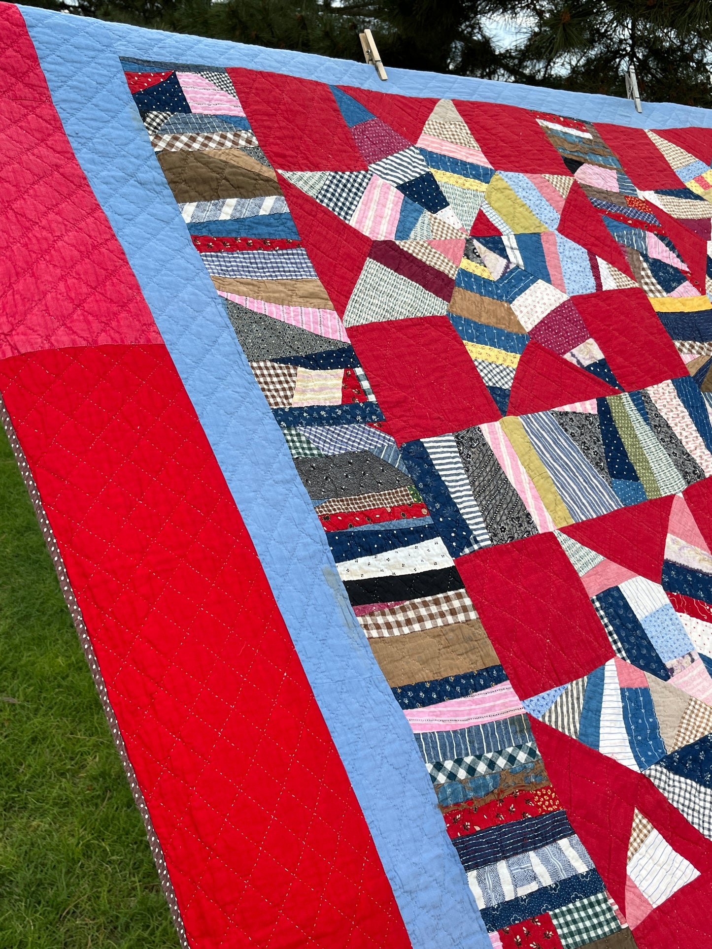 String Stars with String Sashing Quilt