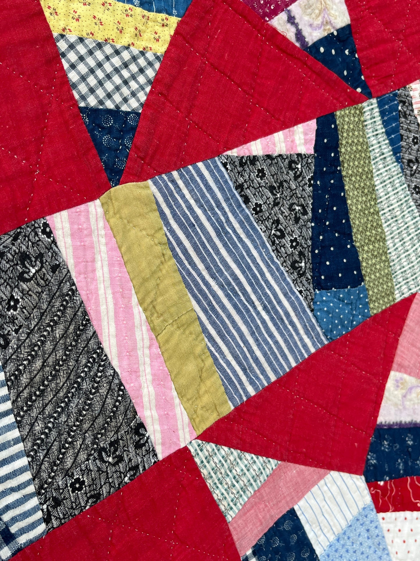 String Stars with String Sashing Quilt