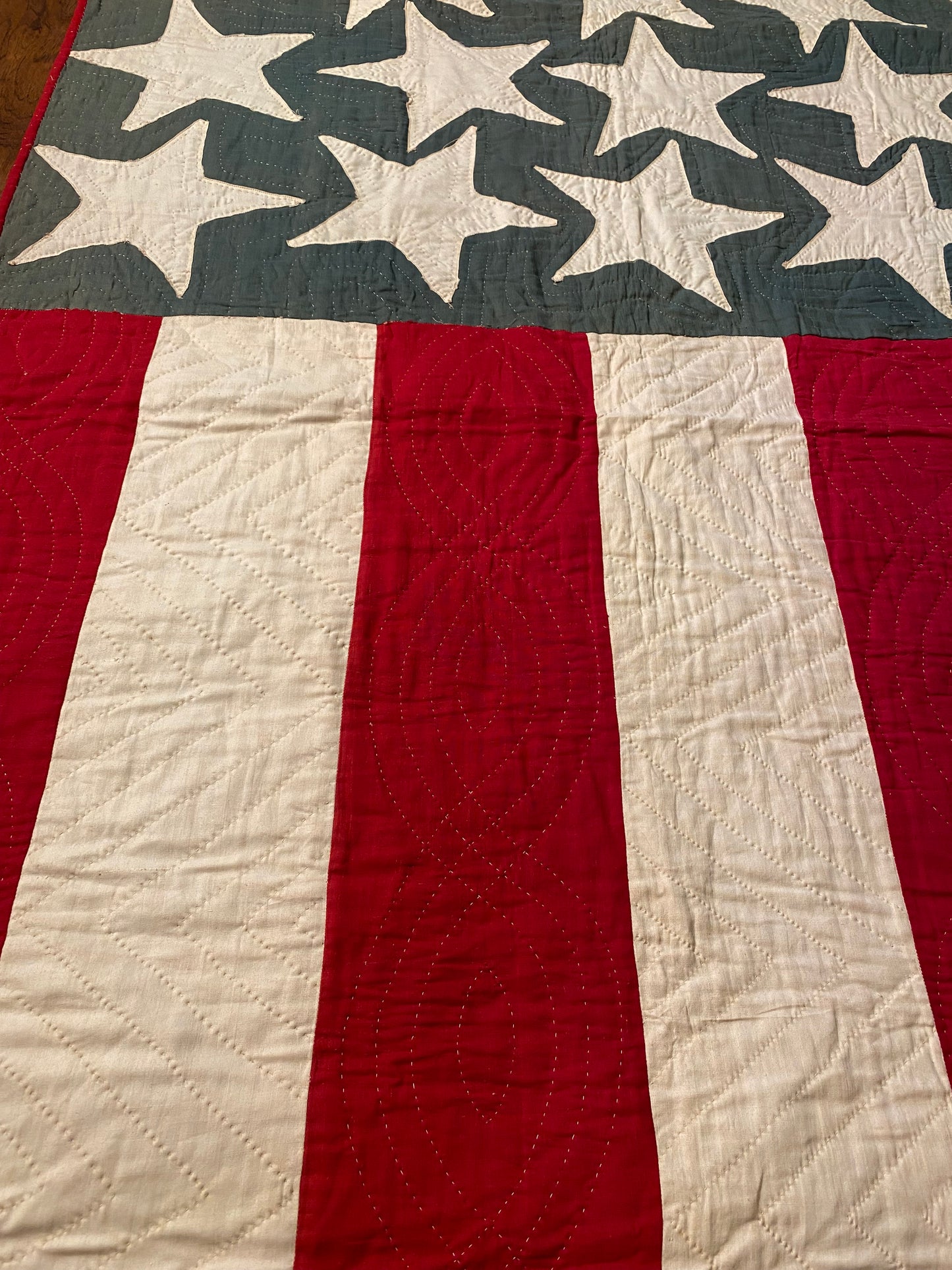 American Flag Quilt Stars and Bars