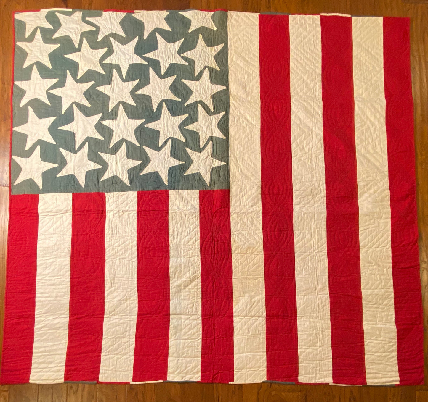 American Flag Quilt Stars and Bars