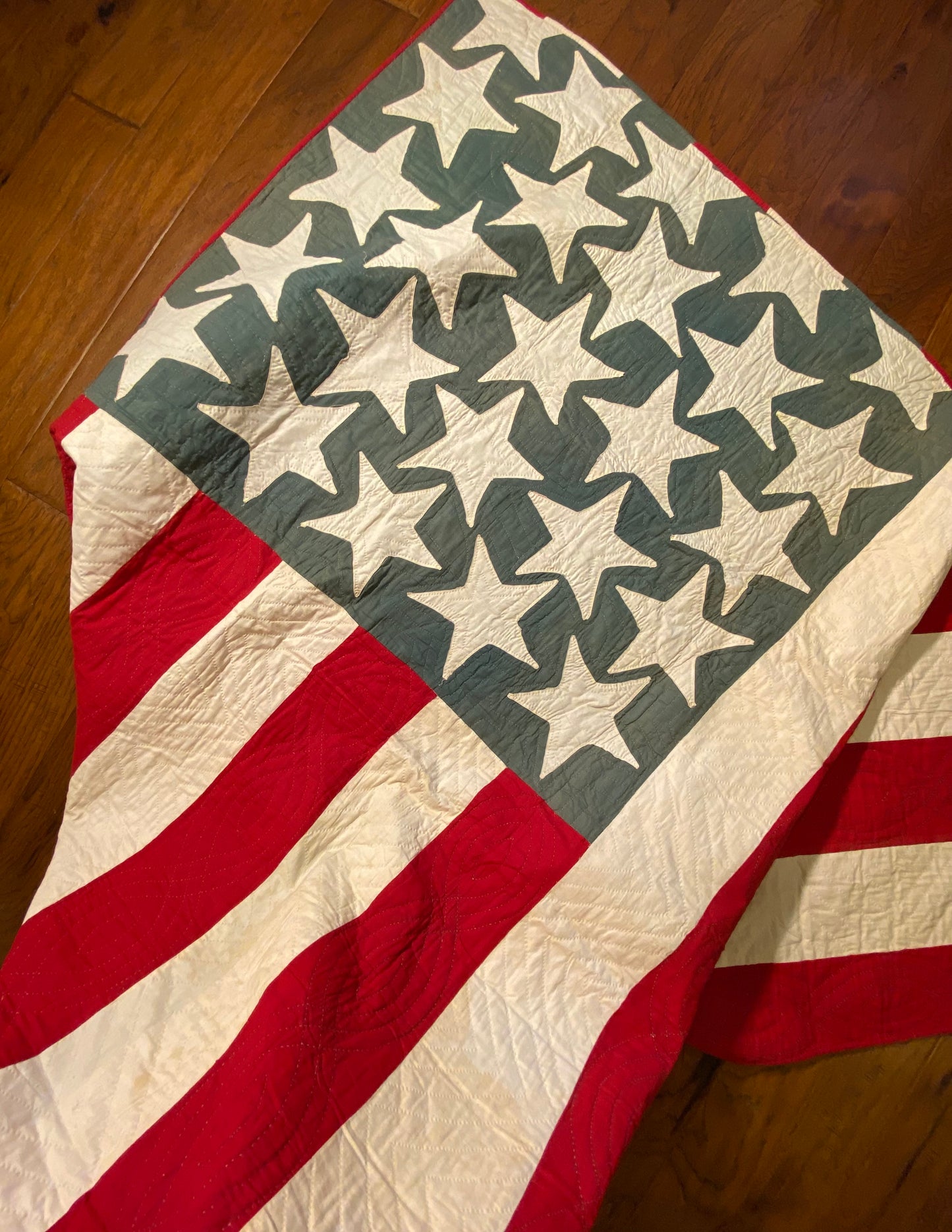 American Flag Quilt Stars and Bars