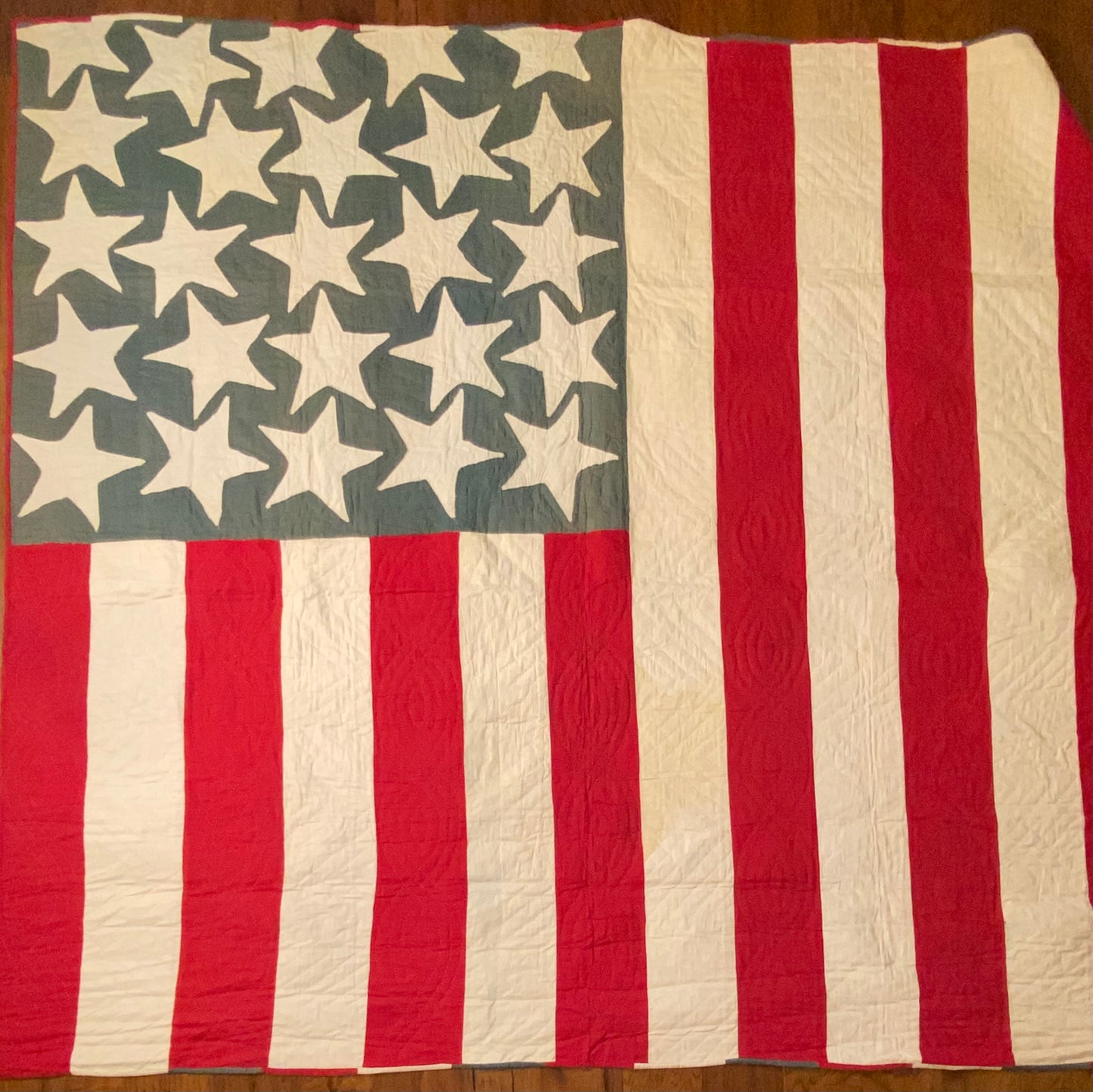 American Flag Quilt Stars and Bars