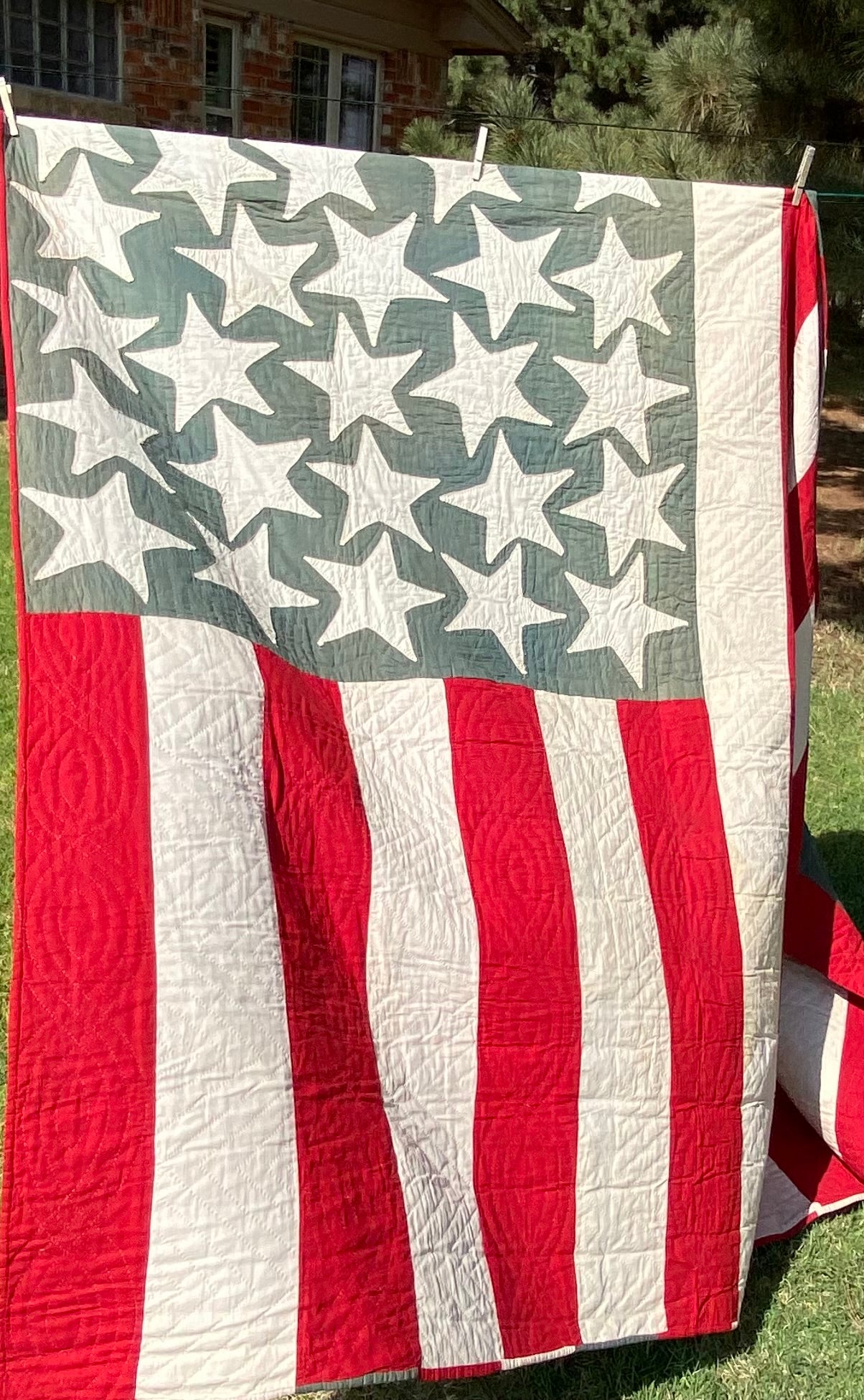 American Flag Quilt Stars and Bars