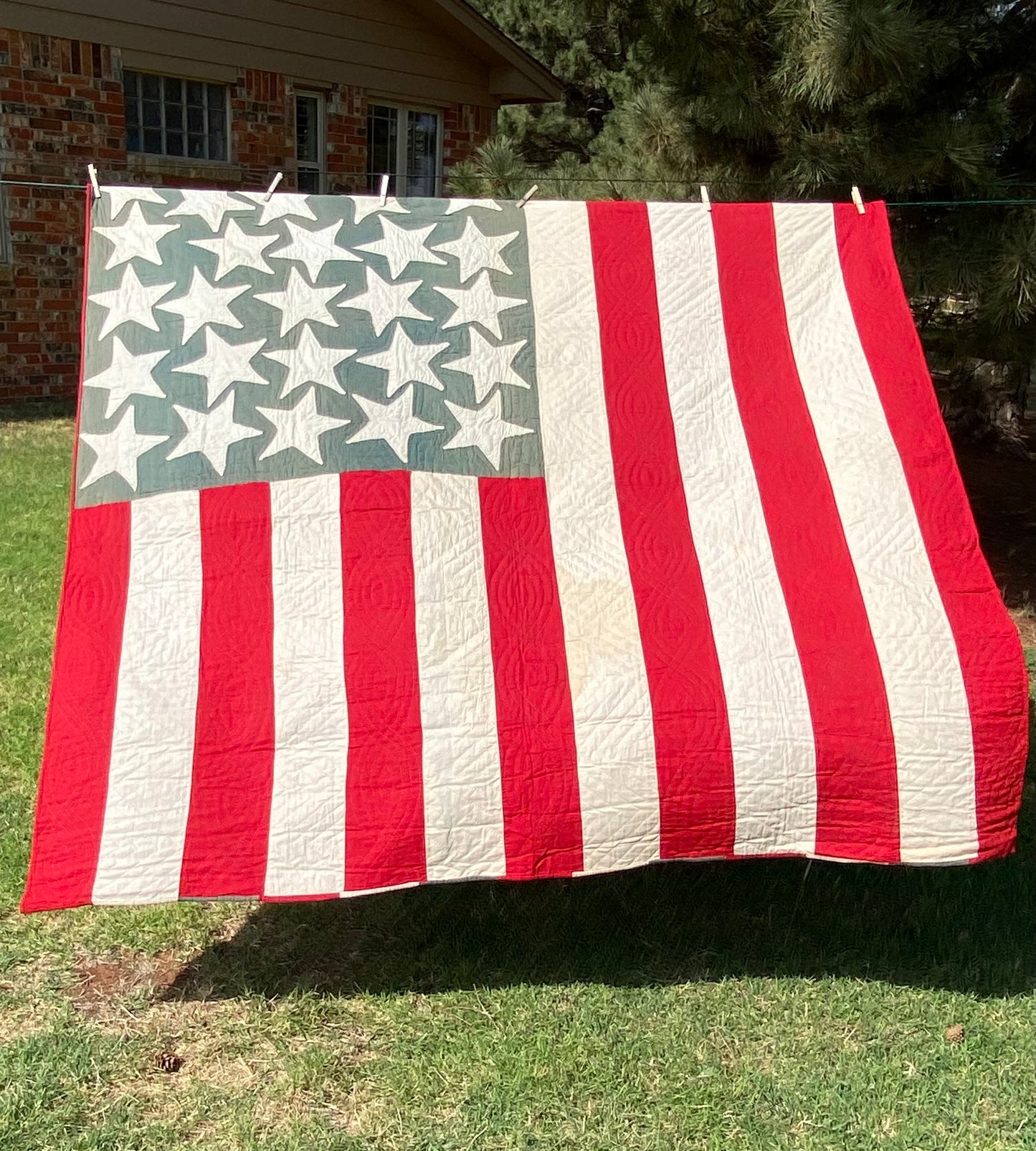 American Flag Quilt Stars and Bars