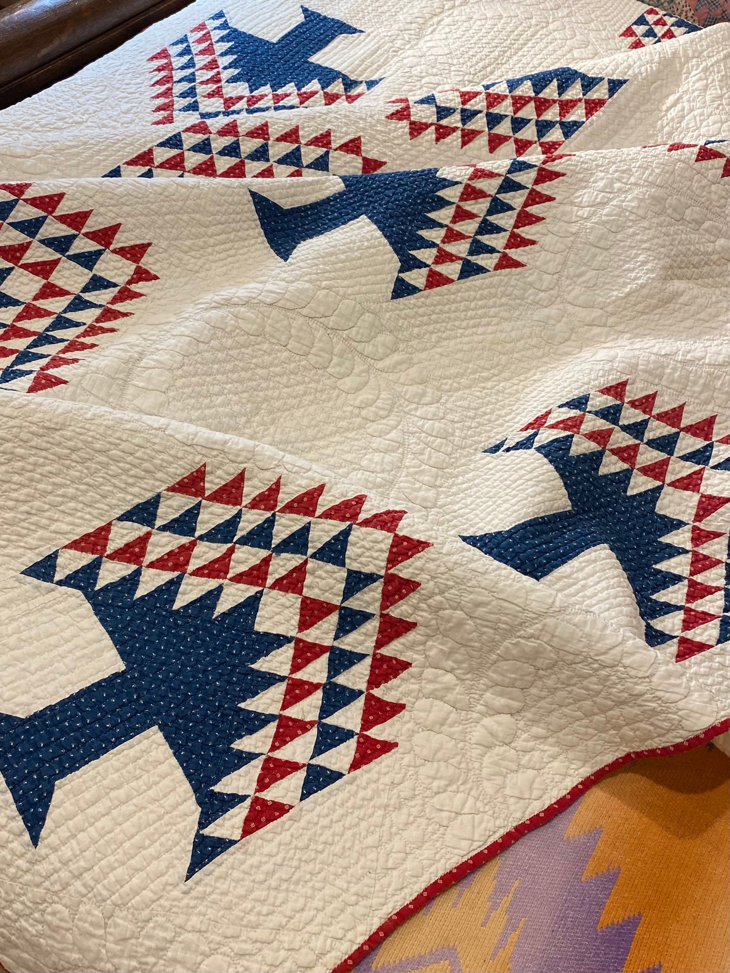 Red White and Blue Tree of Life Quilt -Sold