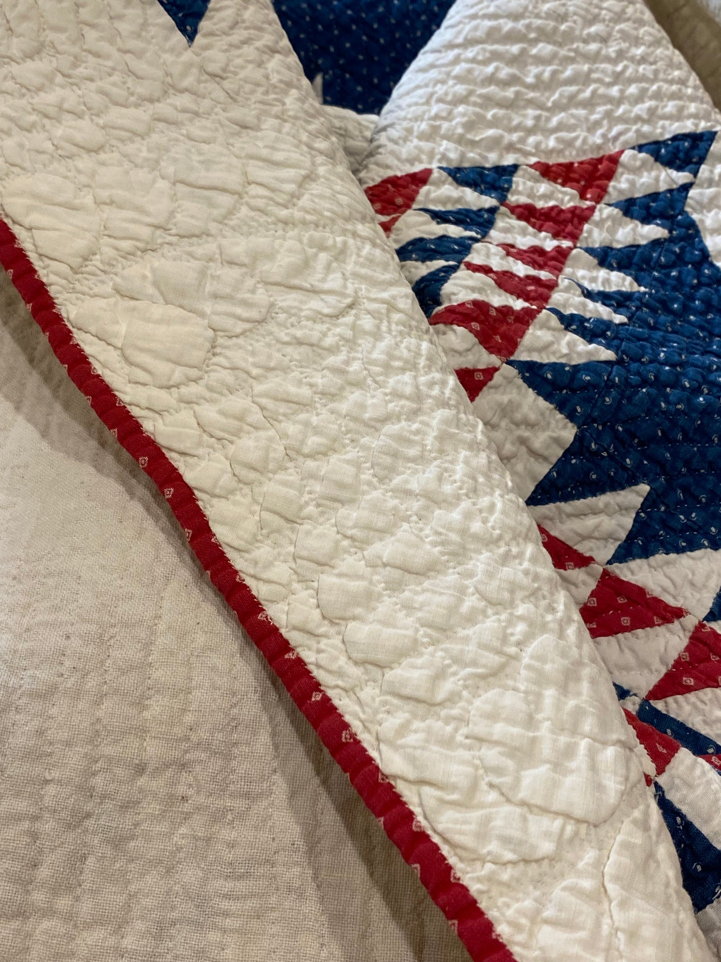 Red White and Blue Tree of Life Quilt -Sold