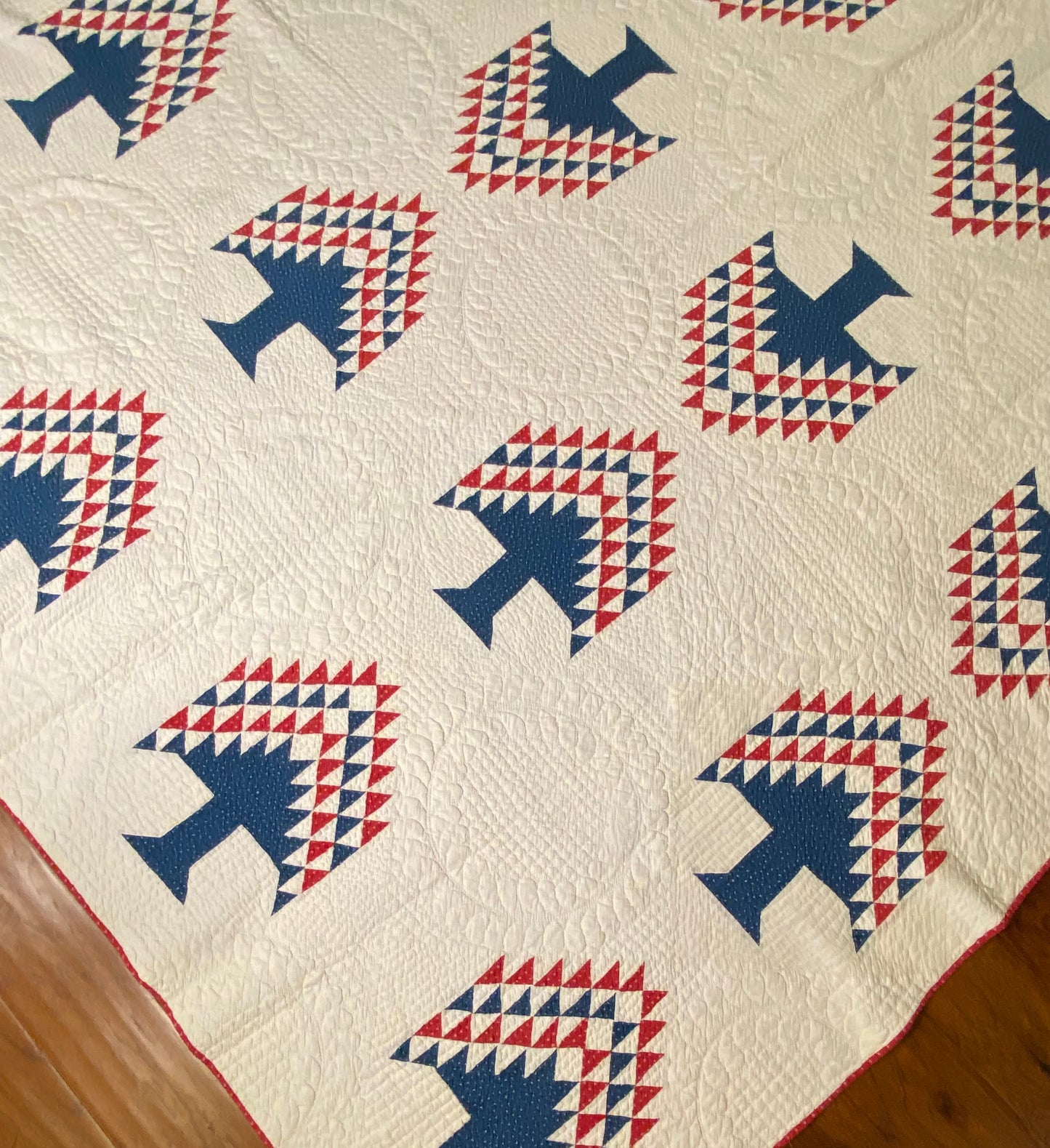 Red White and Blue Tree of Life Quilt -Sold