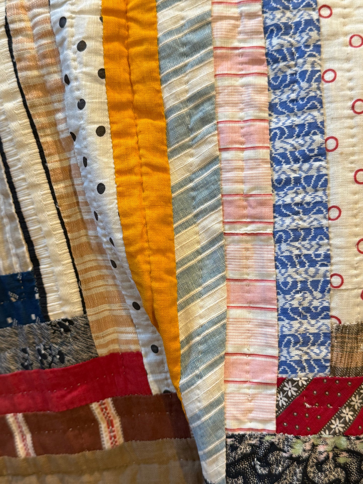 Log Cabin Sunshine and Shadows Quilt