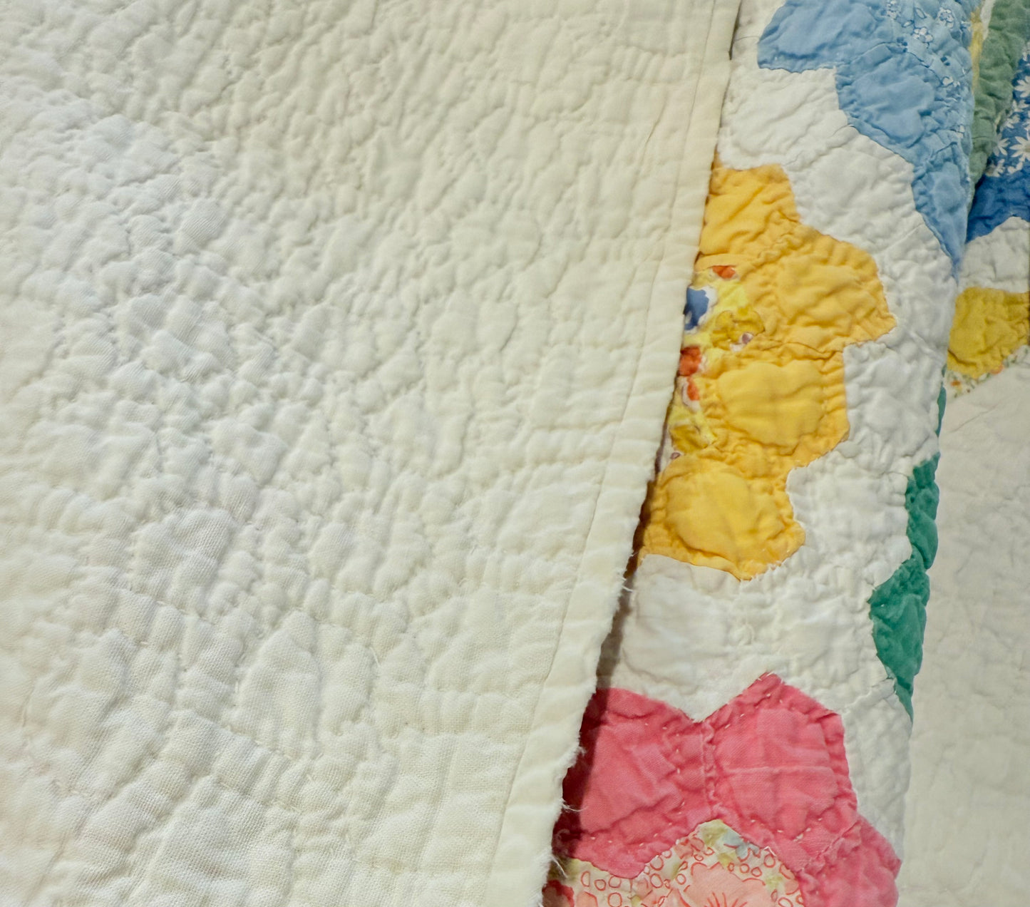 Colorful Rainbow Flower Garden Quilt