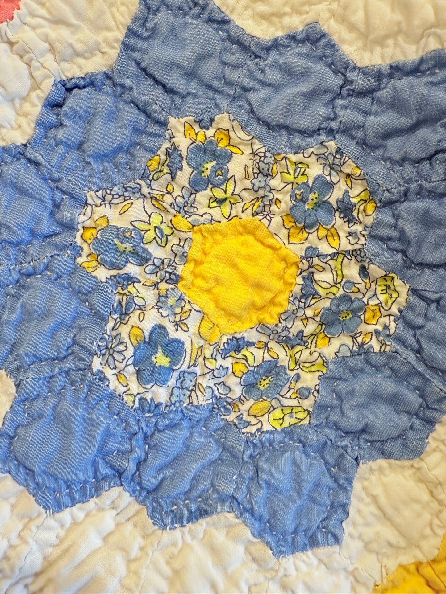 Colorful Rainbow Flower Garden Quilt