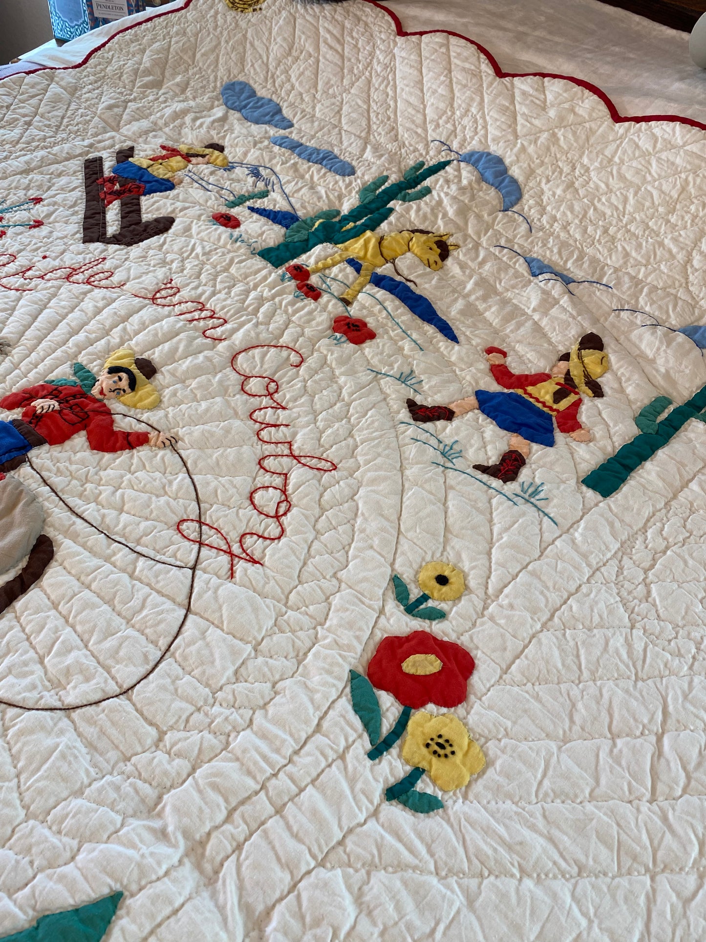 Ride em Cowboy Western Vintage Quilt