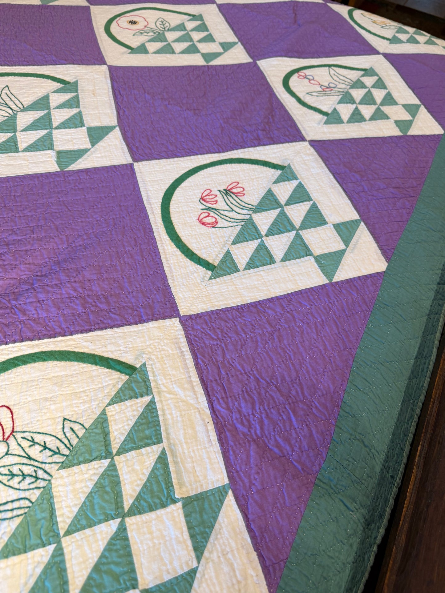 Basket Of Flowers Sampler Quilt