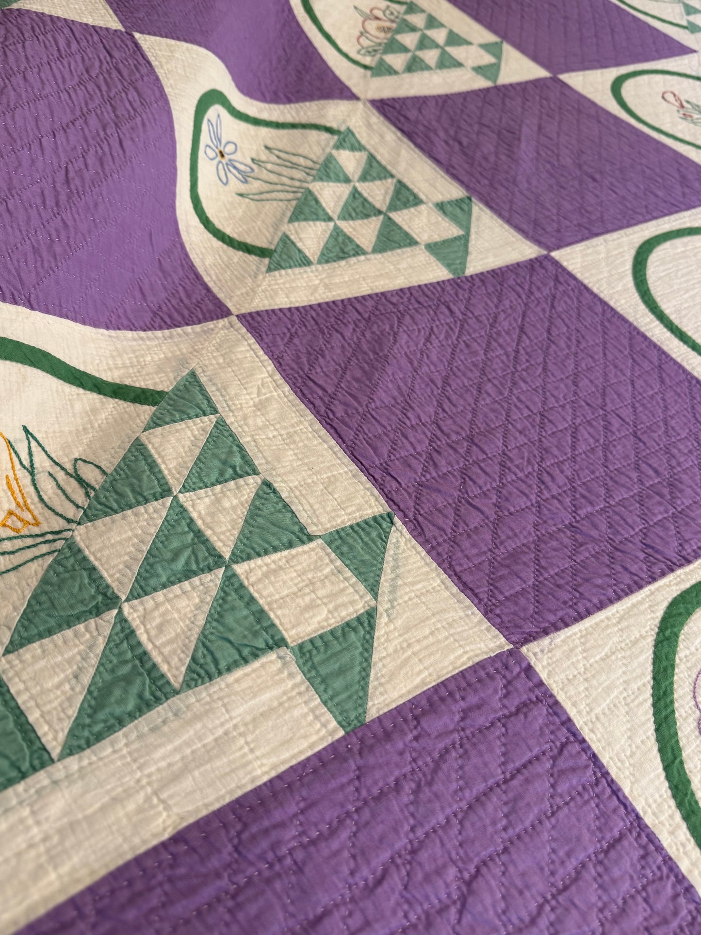 Basket Of Flowers Sampler Quilt