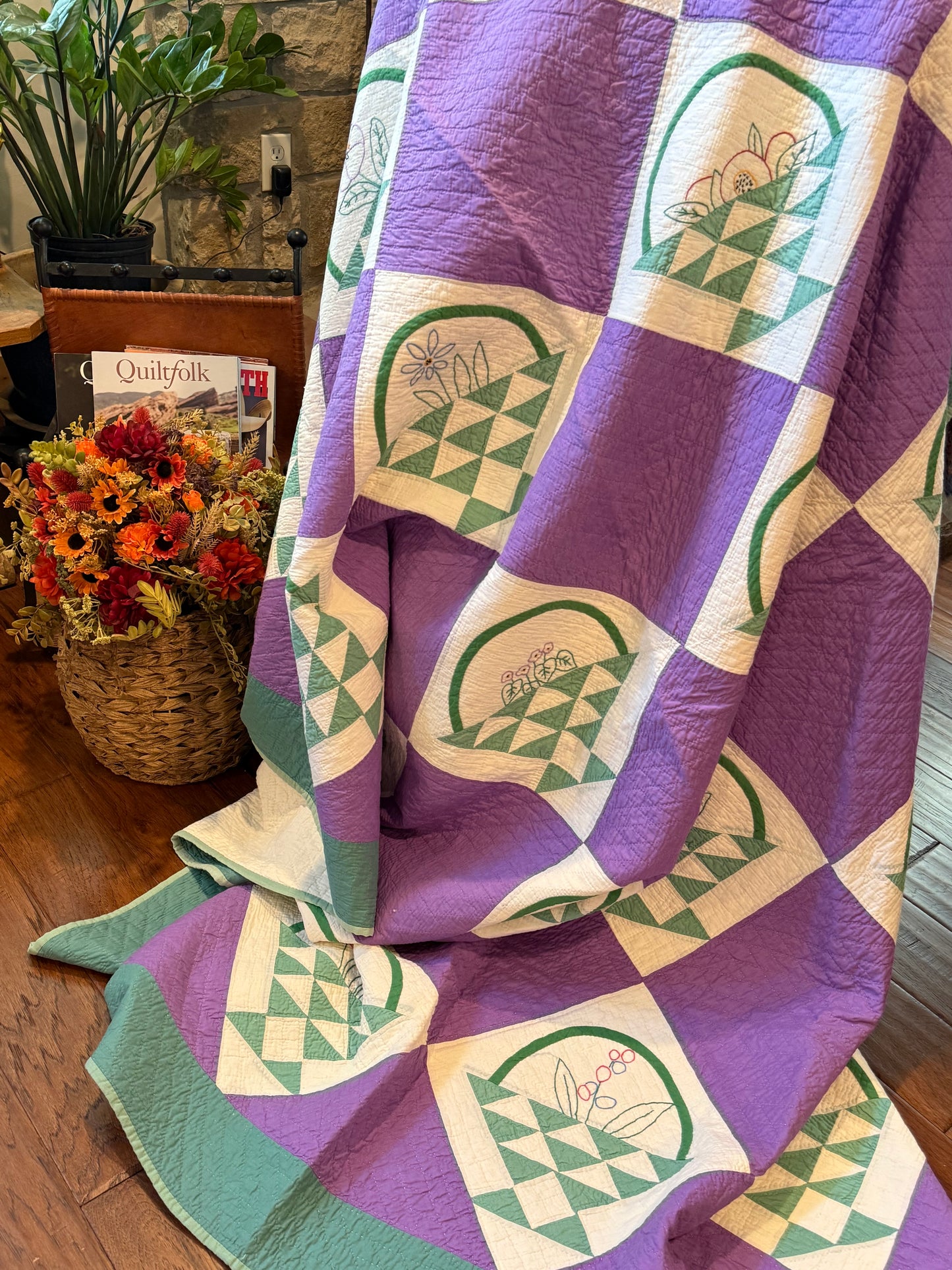Basket Of Flowers Sampler Quilt
