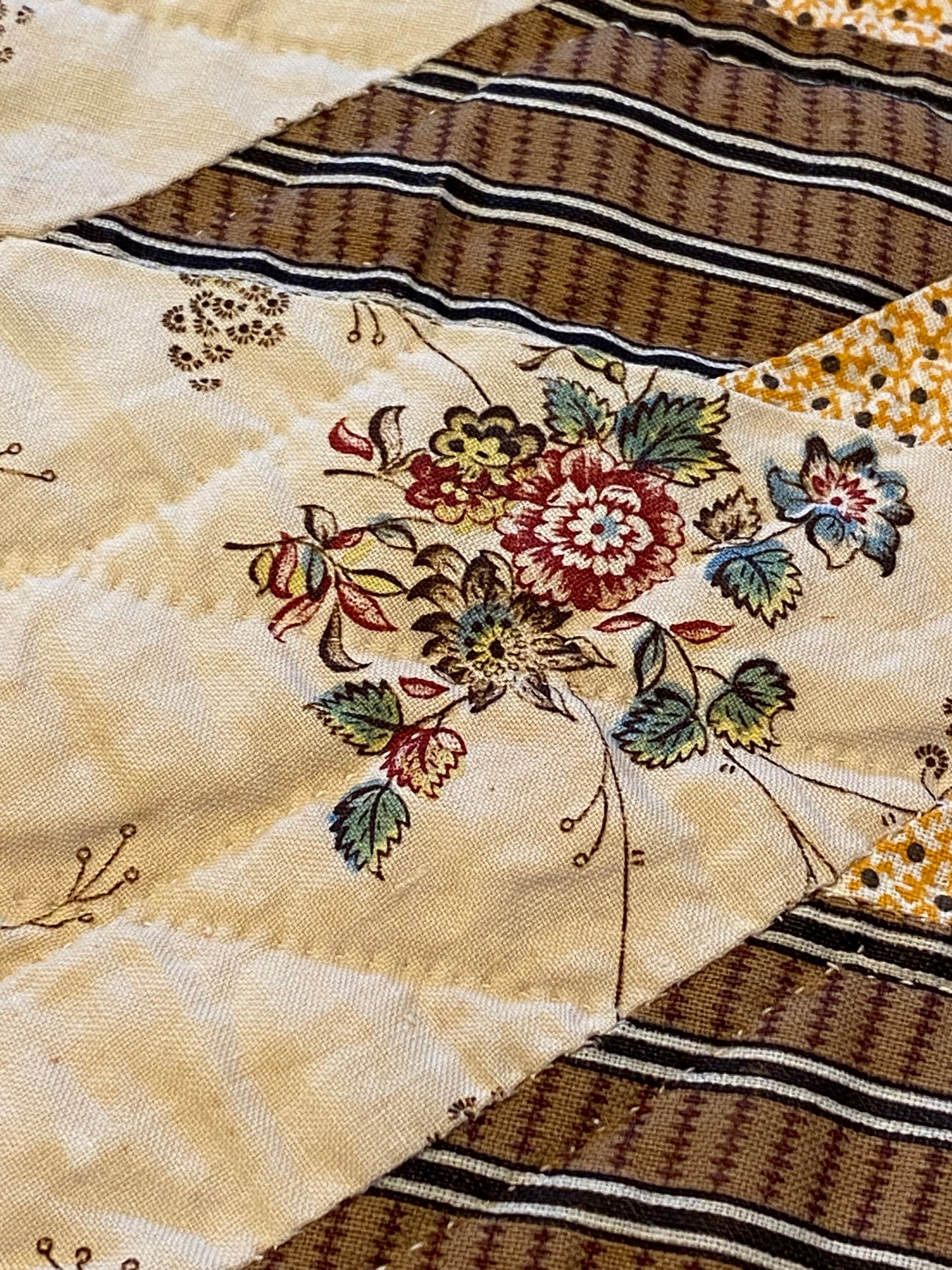 Early Diamonds Chintz Quilt